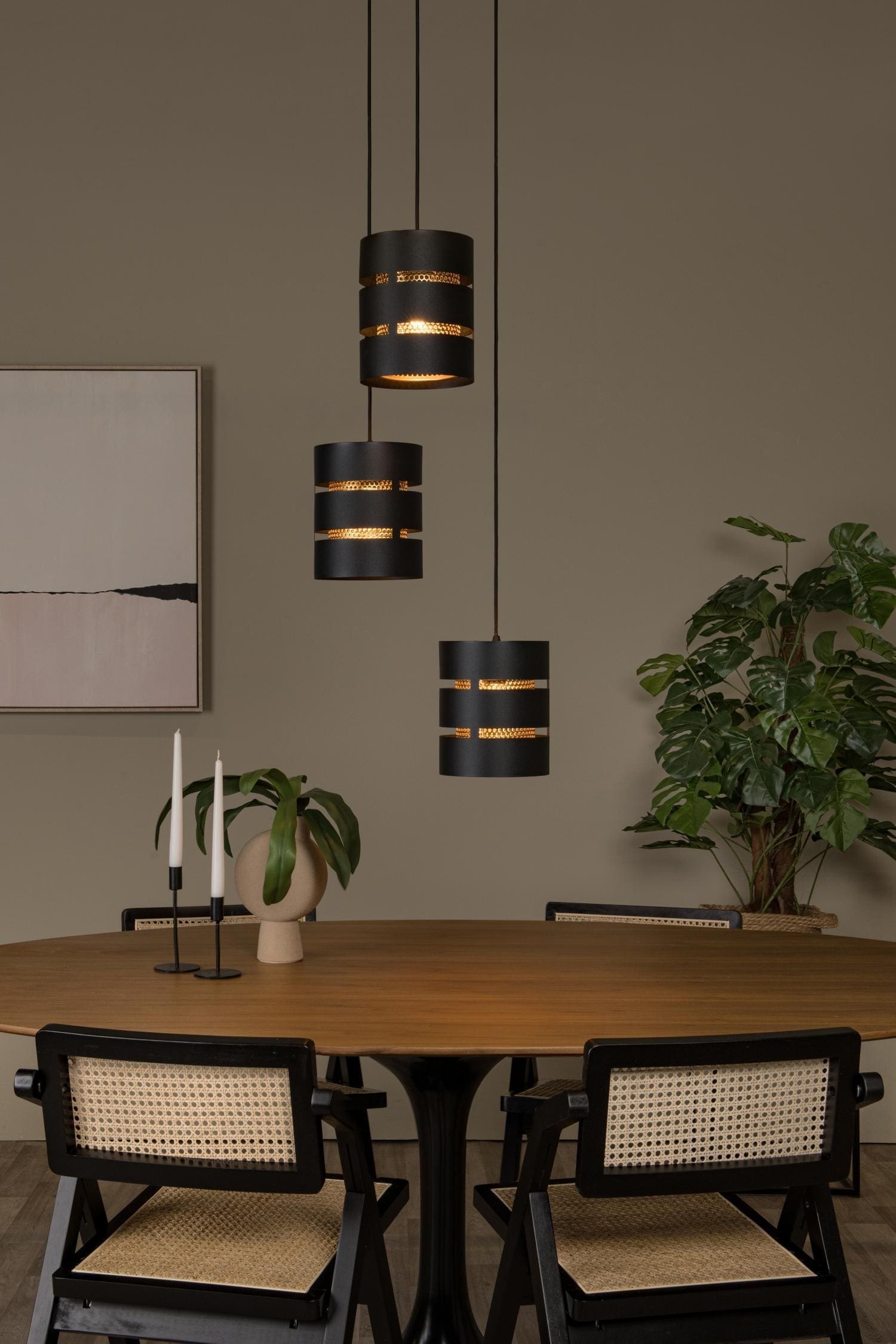 Rosas Hanglamp Ø43 cm - Zwart Lucide Hanglamp 21433/13/30