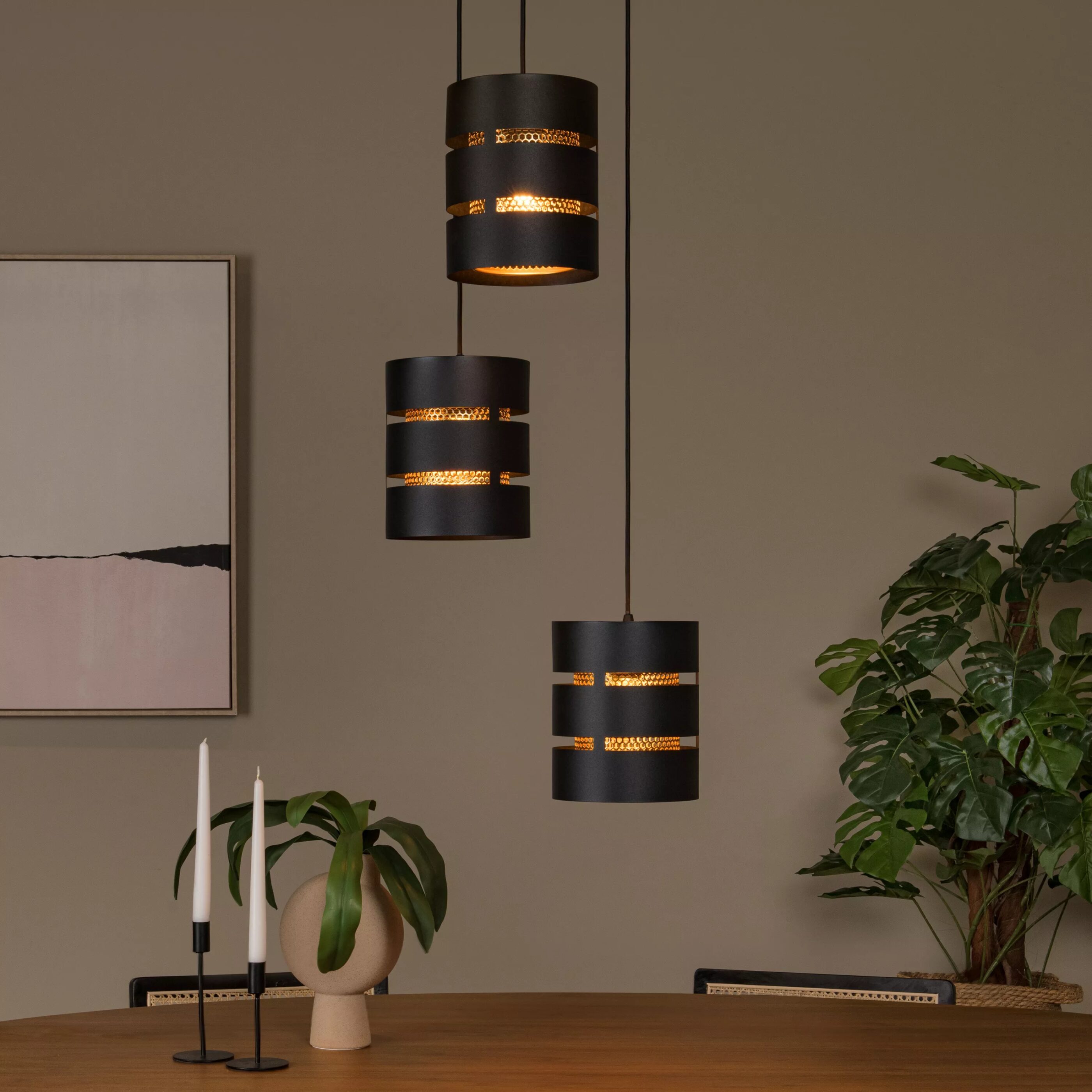 Rosas Hanglamp Ø43 cm - Zwart Lucide Hanglamp 21433/13/30