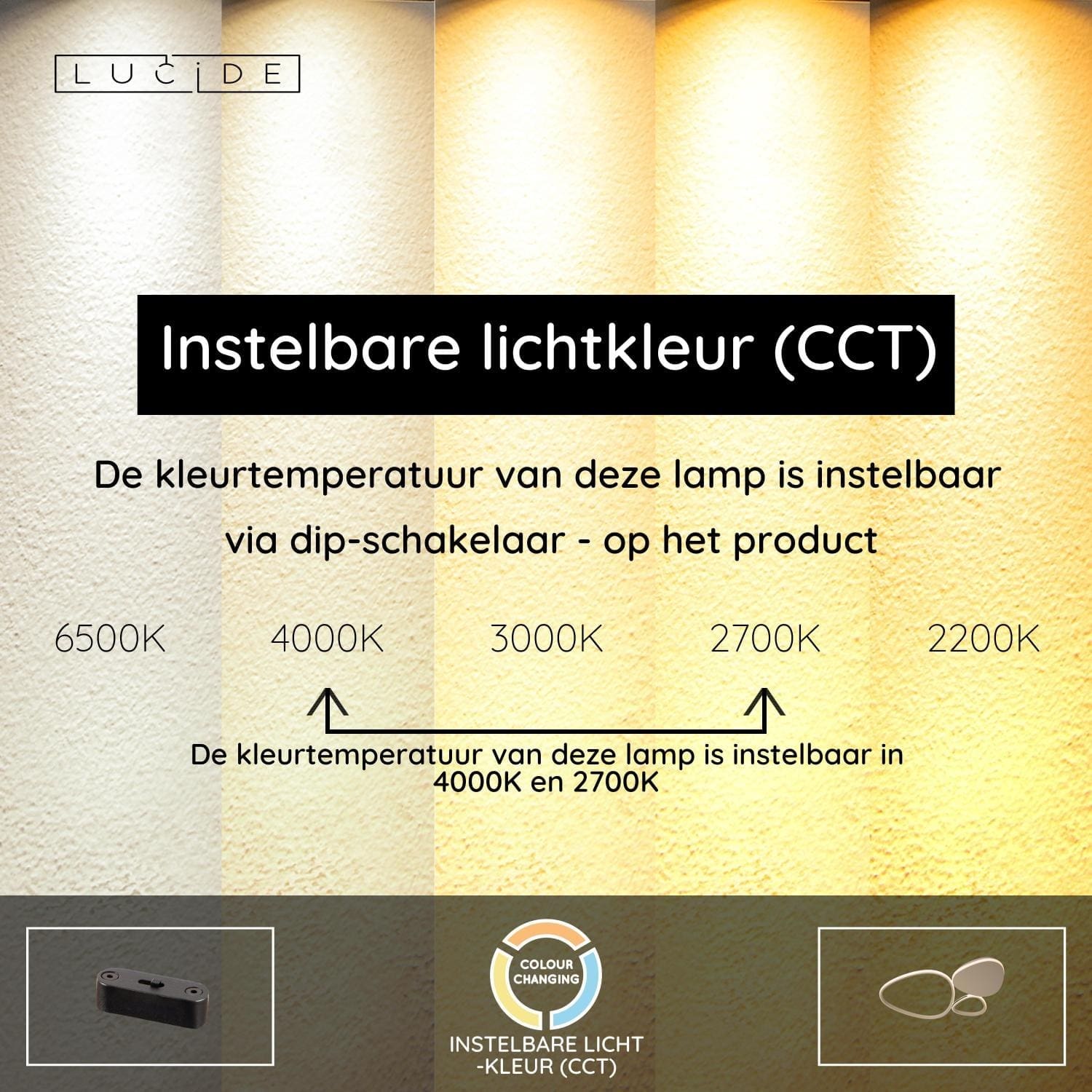 Samling Plafonnière Led Dimb. Cct - Taupe Lucide Plafondlamp 78102/30/41