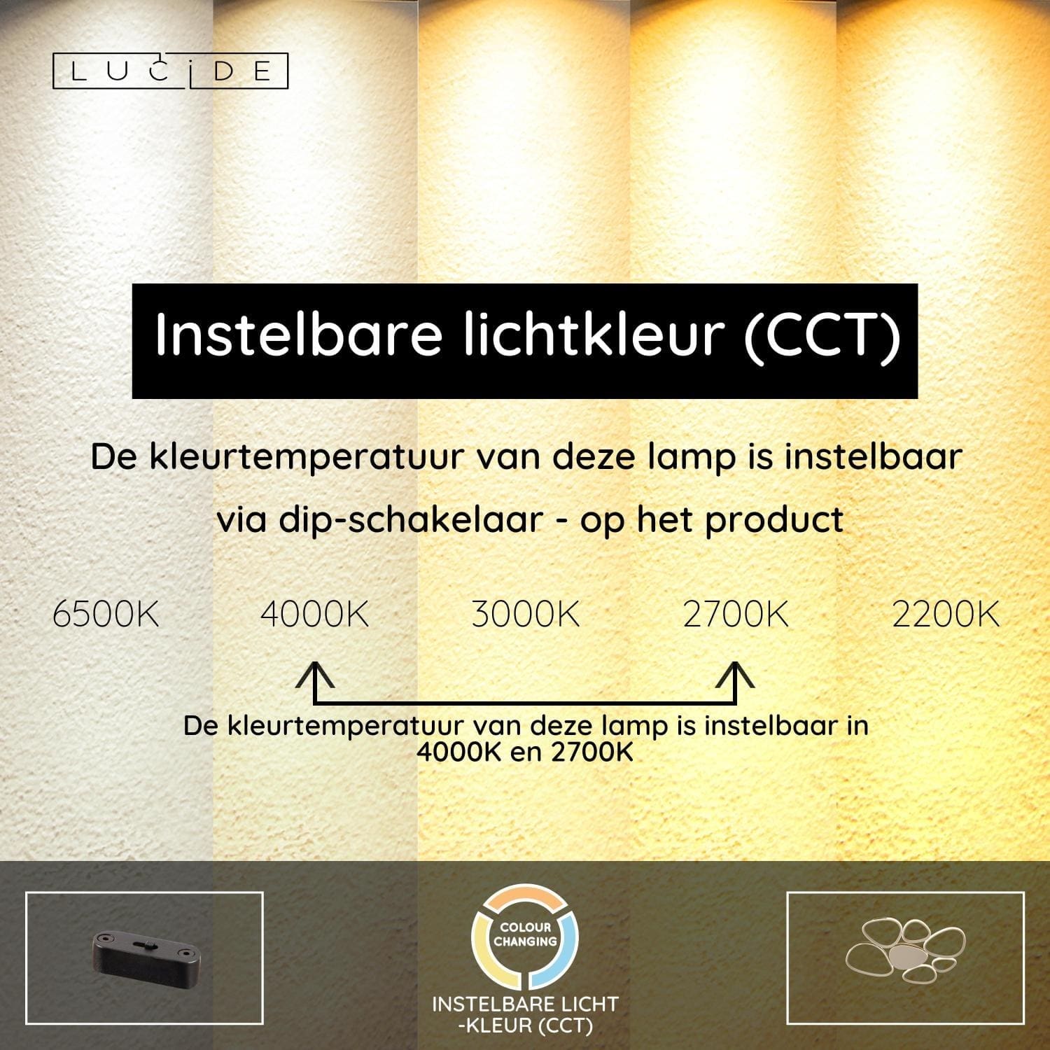 Samling Plafonnière Led Dimb. Cct - Taupe Lucide Plafondlamp 78102/72/41