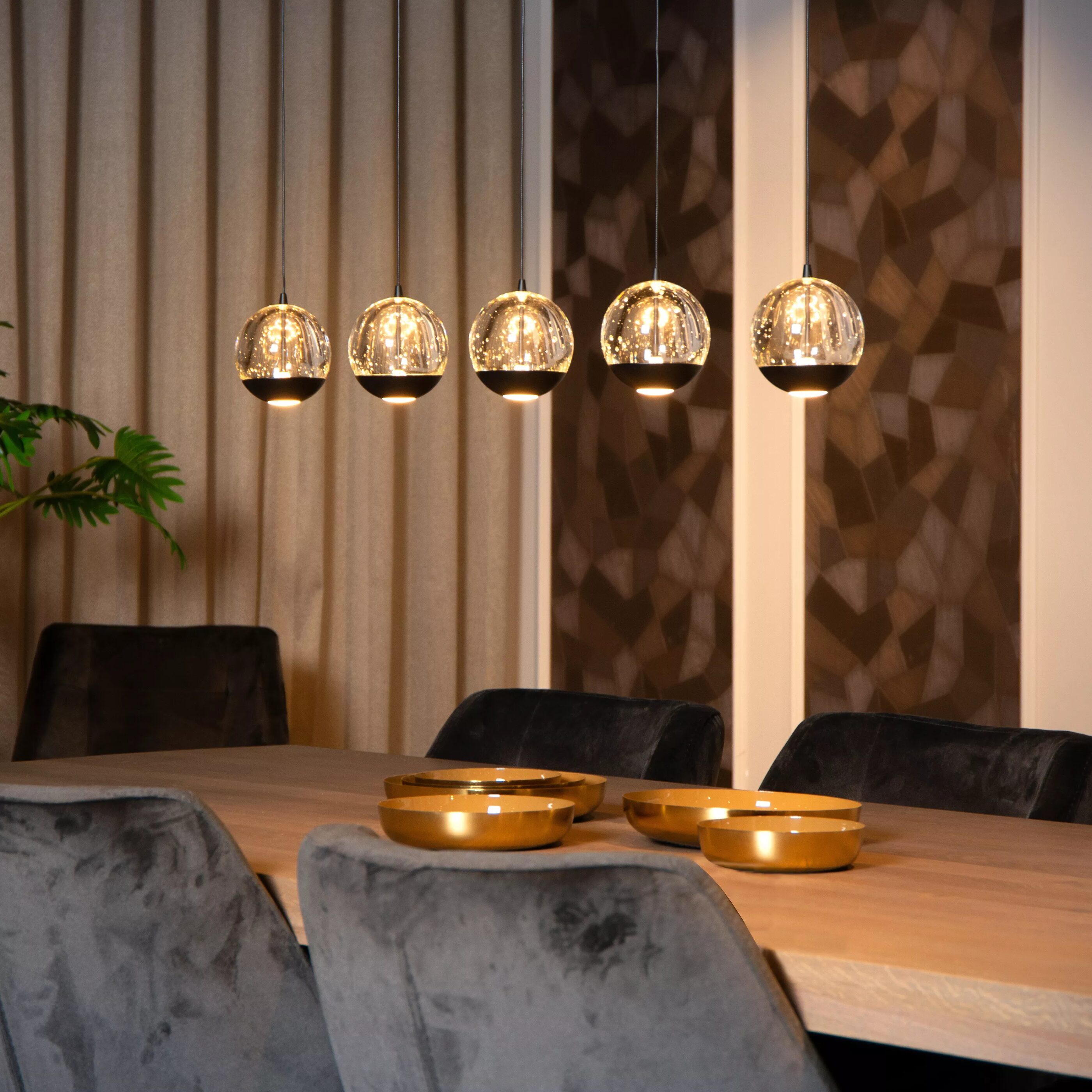 Sentubal Hanglamp Led Dimb. - Zwart Lucide Hanglamp 13498/25/30