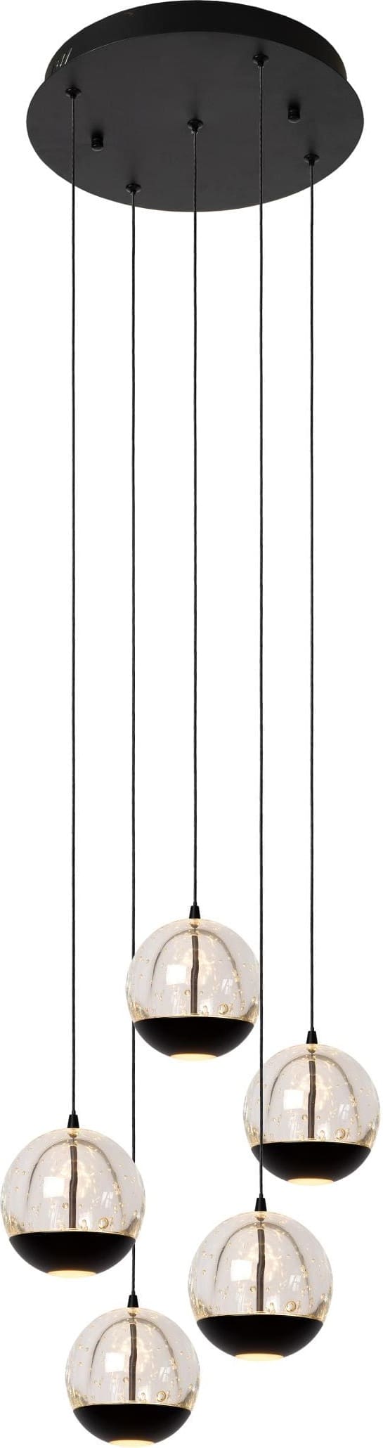 Sentubal Hanglamp Ø35 cm Led Dimb. - Zwart Lucide Hanglamp 13498/24/30