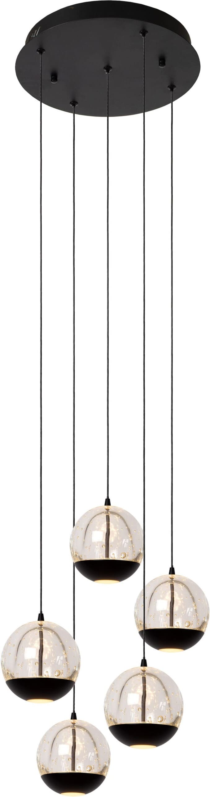 Sentubal Hanglamp Ø35 cm Led Dimb. - Zwart Lucide Hanglamp 13498/24/30