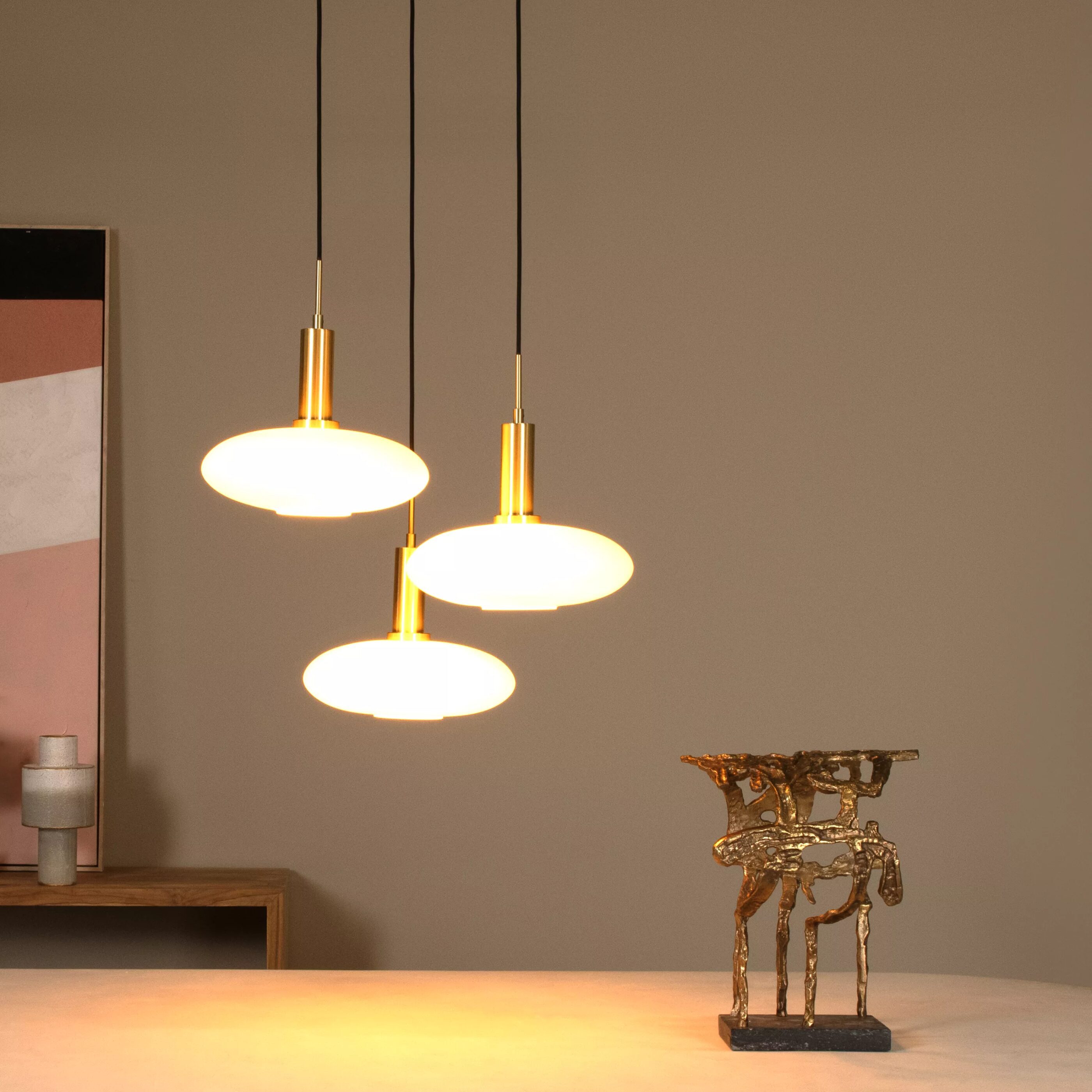 Singala Hanglamp Ø55 cm - Mat Goud / Messing Lucide Hanglamp 25413/13/02