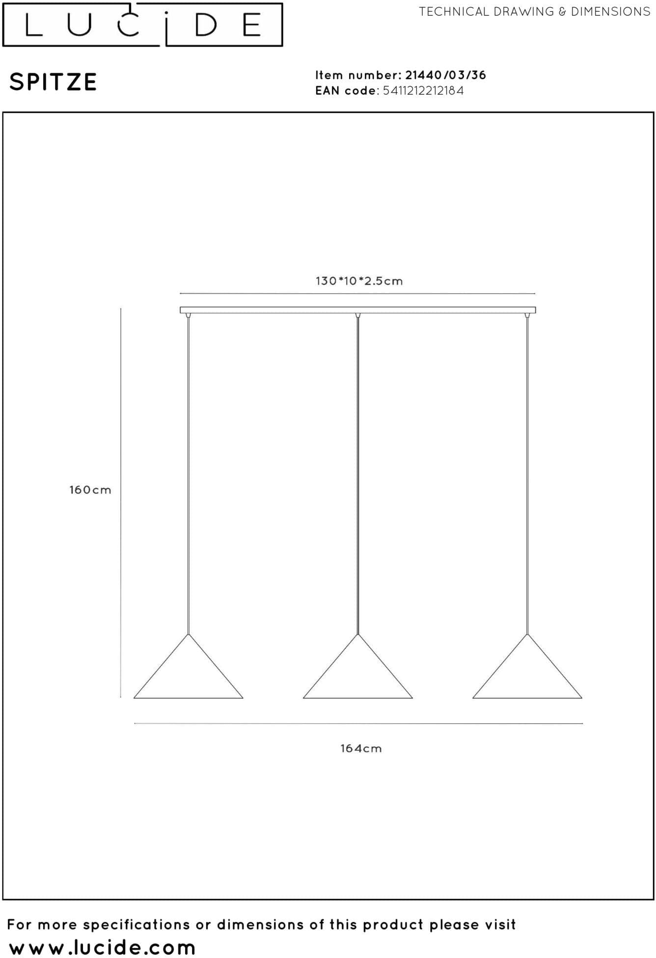 Spitze Hanglamp - Grijs | Vibes Lucide Hanglamp 21440/03/36