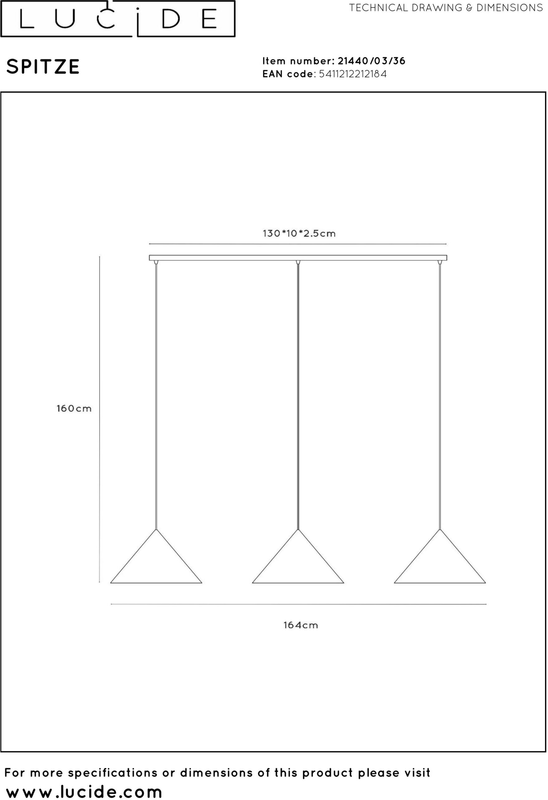 Spitze Hanglamp - Grijs | Vibes Lucide Hanglamp 21440/03/36
