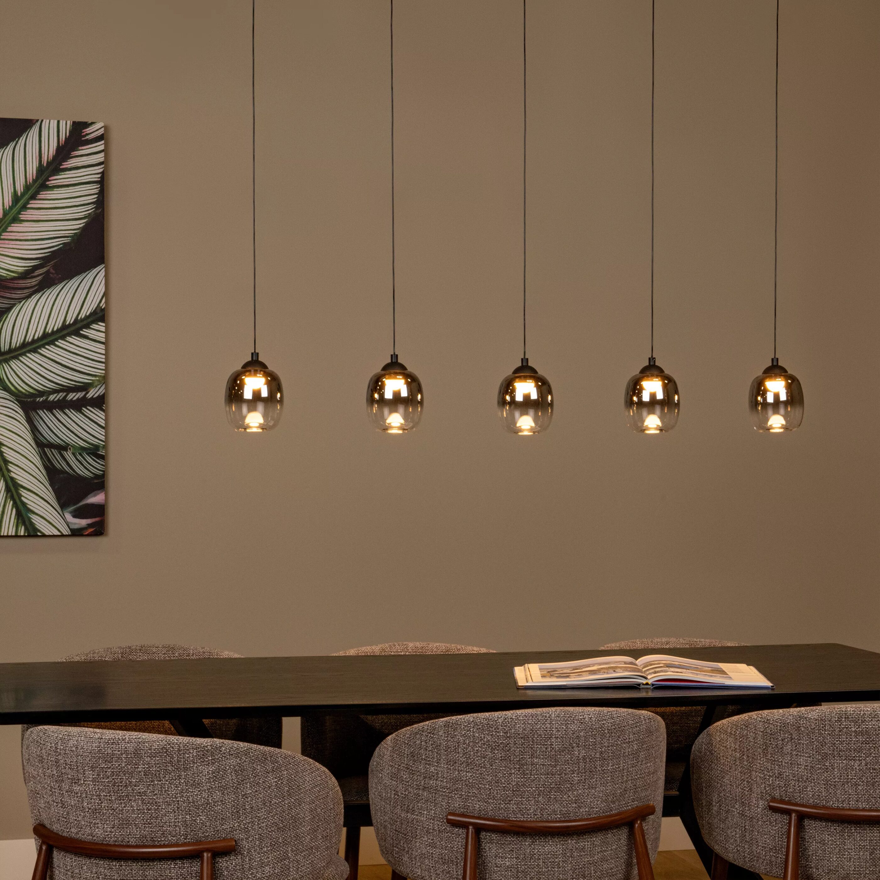 Tamino Hanglamp Led Dimb. - Zwart Lucide Hanglamp 74419/25/30