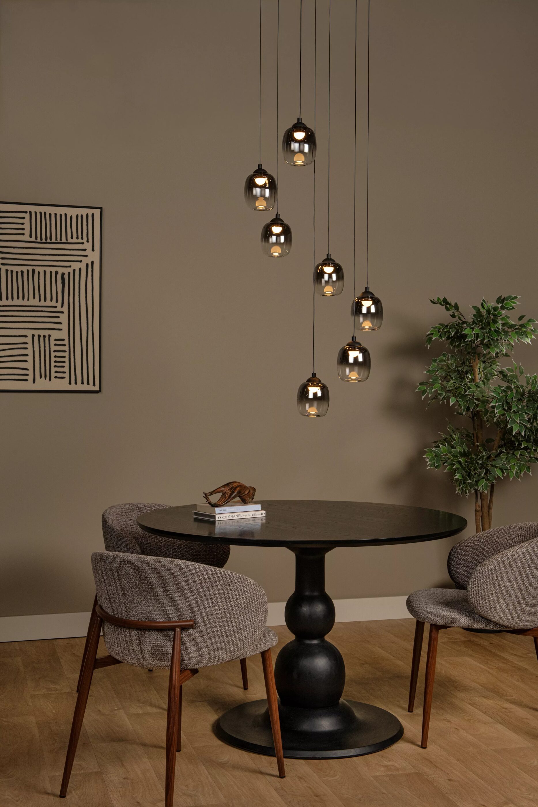 Tamino Hanglamp Ø52 cm Led Dimb. - Zwart Lucide Hanglamp 74419/07/30