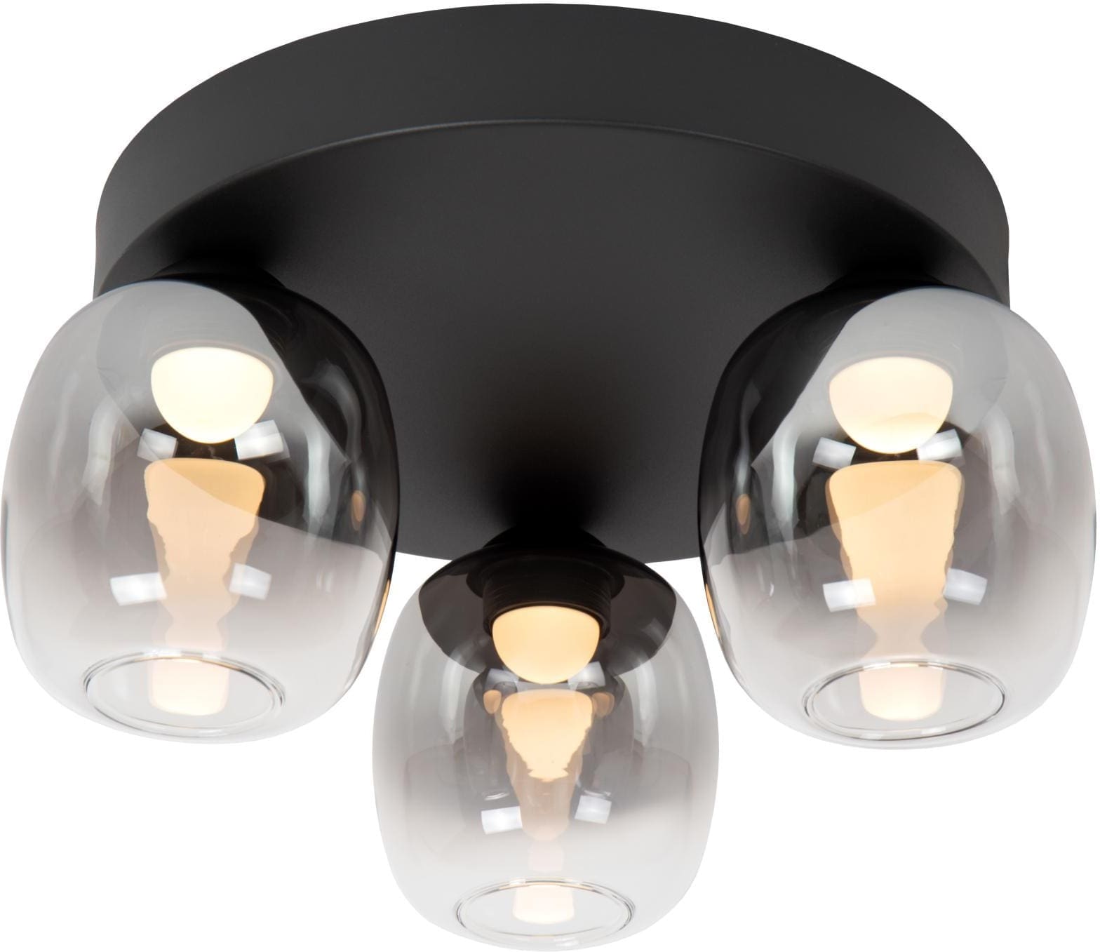 Tamino Plafonnière Led Dimb. - Zwart Lucide Plafondlamp 74119/15/30