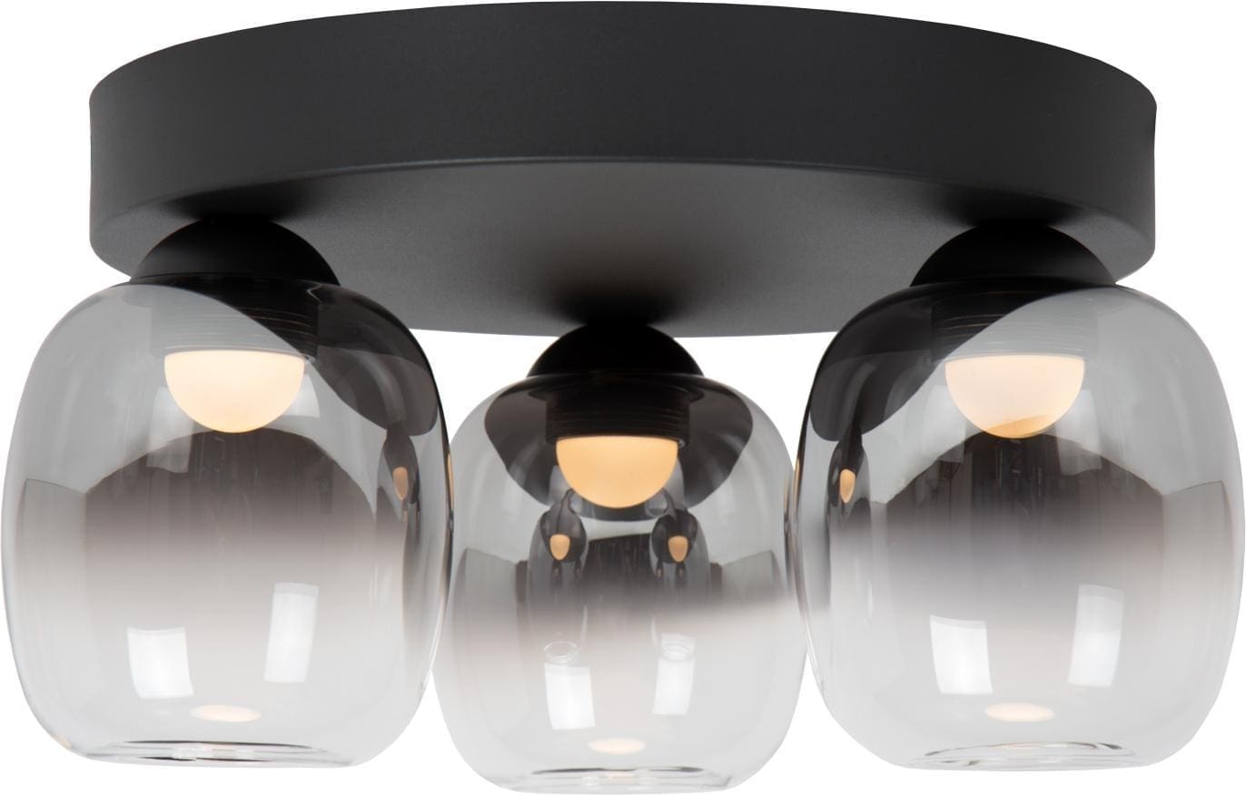 Tamino Plafonnière Led Dimb. - Zwart Lucide Plafondlamp 74119/15/30