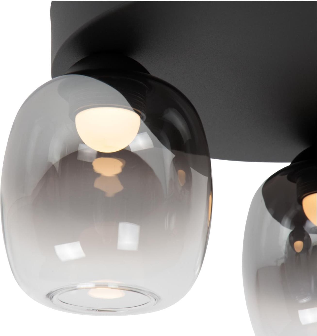 Tamino Plafonnière Led Dimb. - Zwart Lucide Plafondlamp 74119/15/30