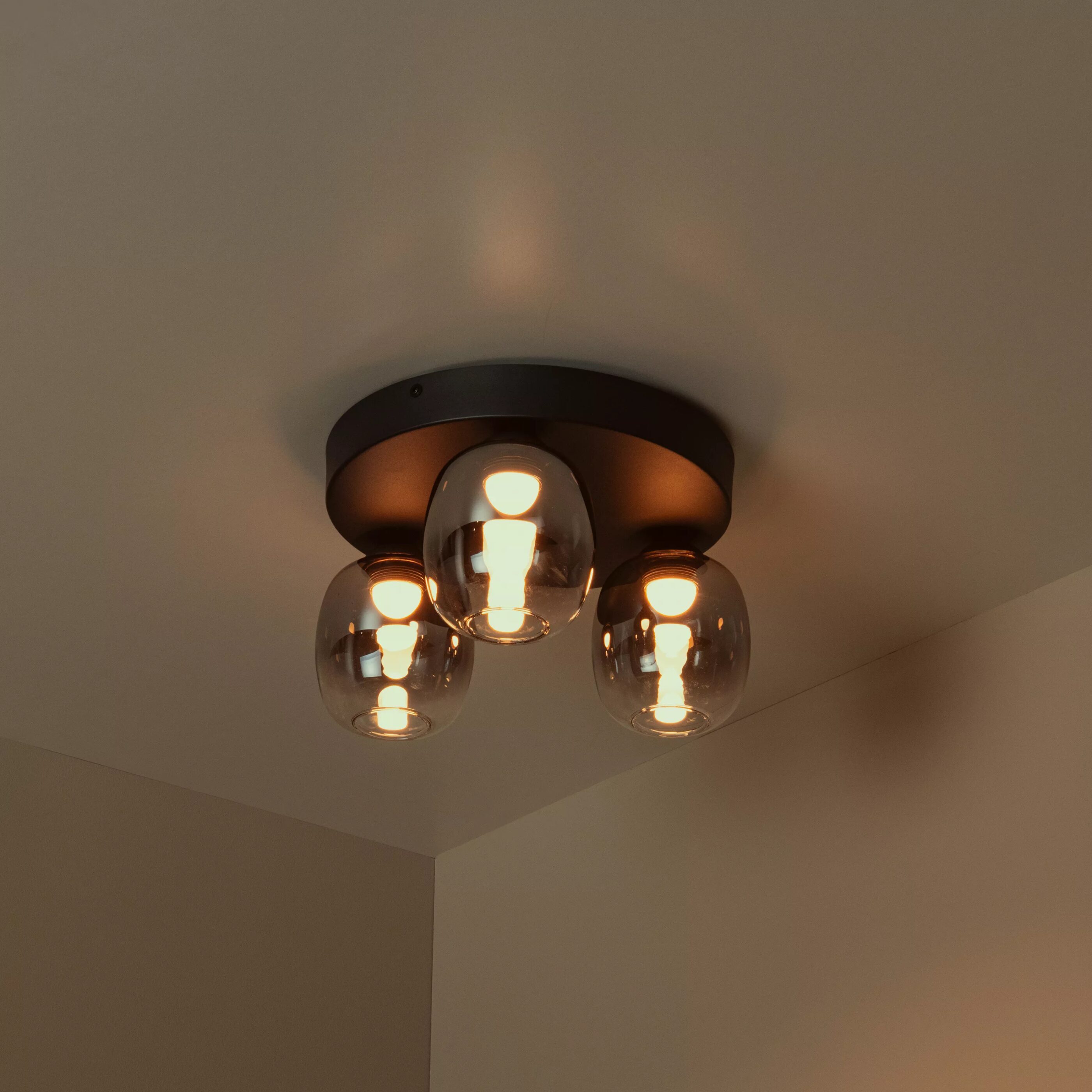 Tamino Plafonnière Led Dimb. - Zwart Lucide Plafondlamp 74119/15/30