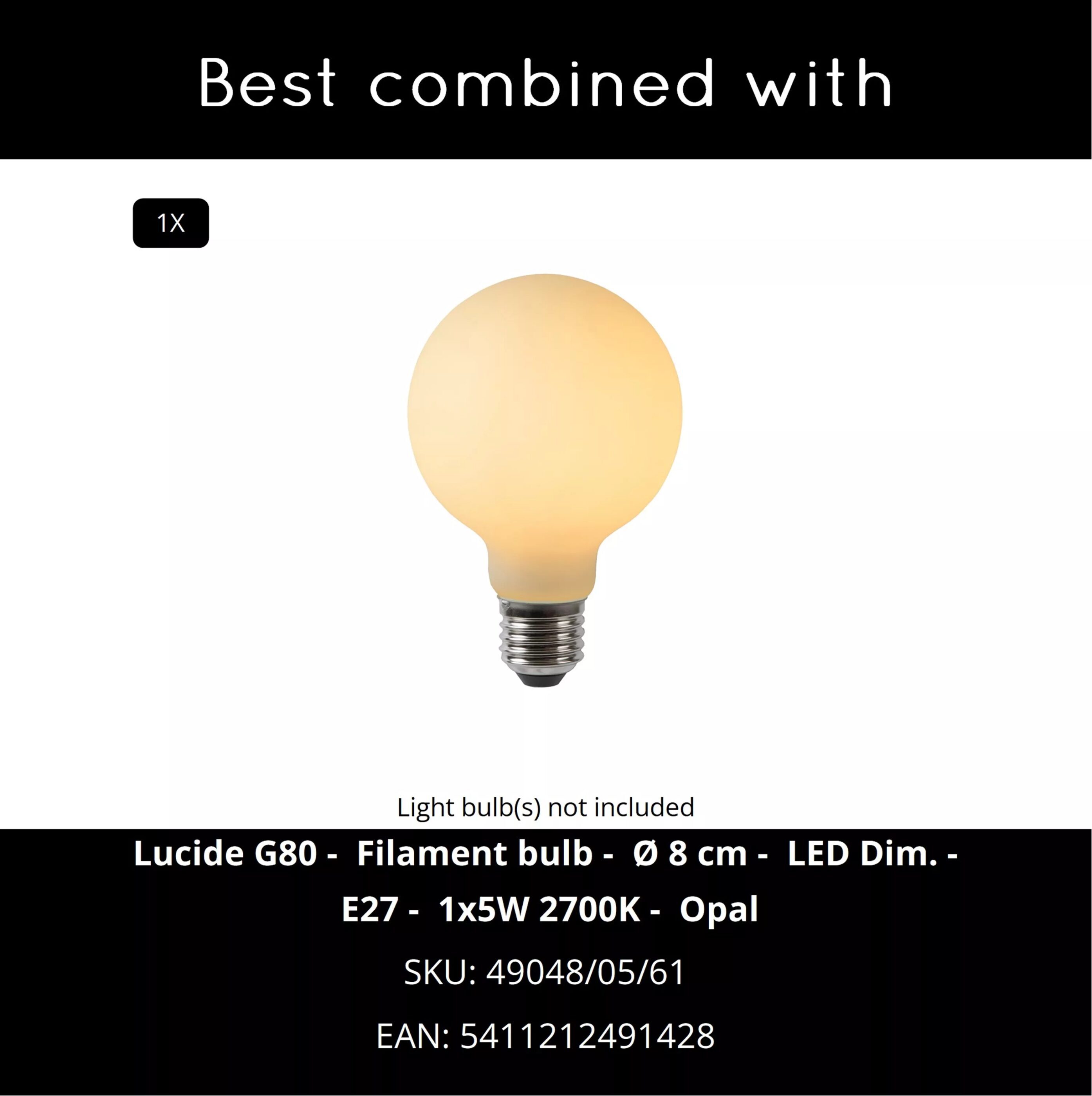 Trevor Plafonnière Ø42 cm - Opaal Lucide Plafondlamp 25114/42/61