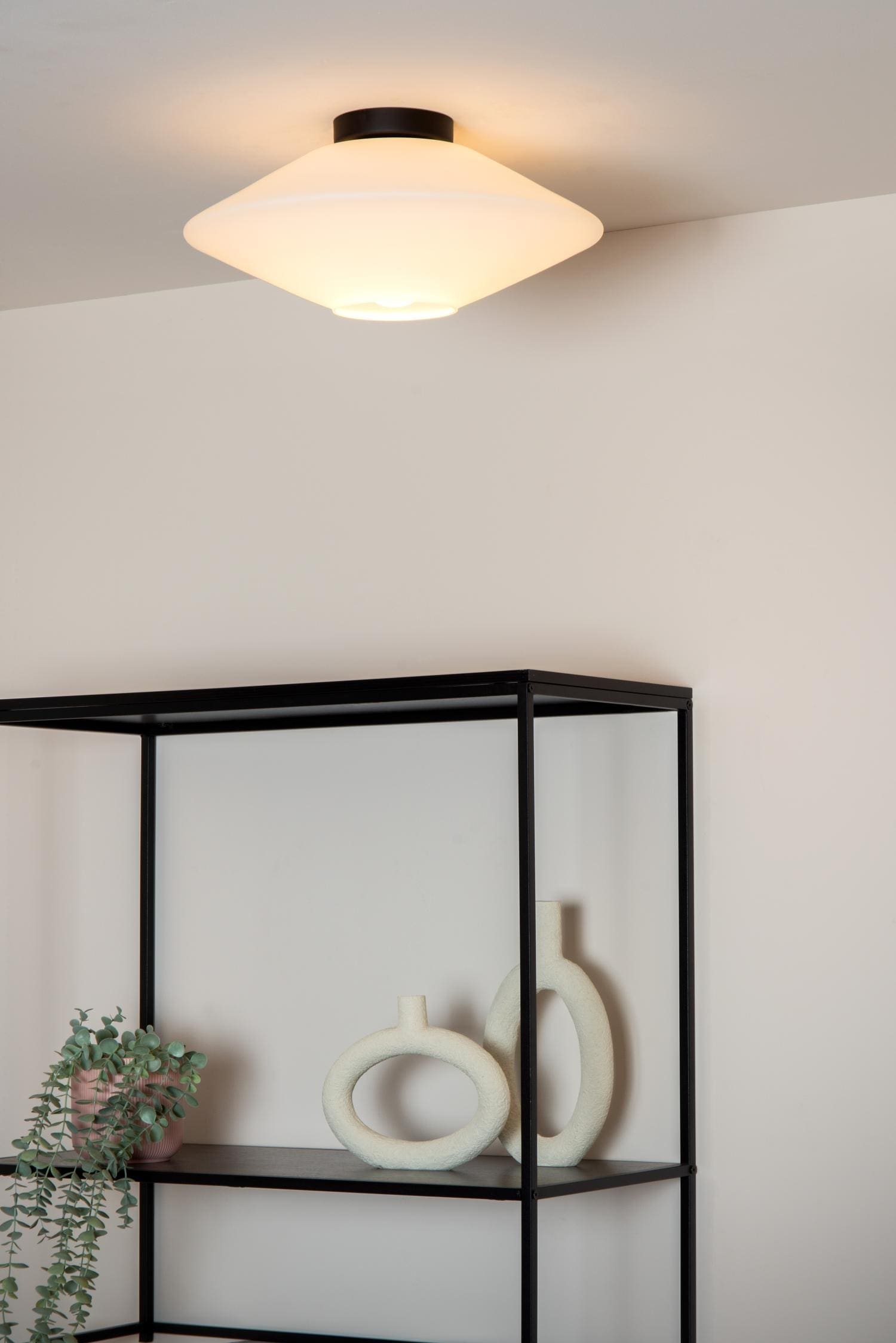 Trevor Plafonnière Ø42 cm - Opaal Lucide Plafondlamp 25114/42/61