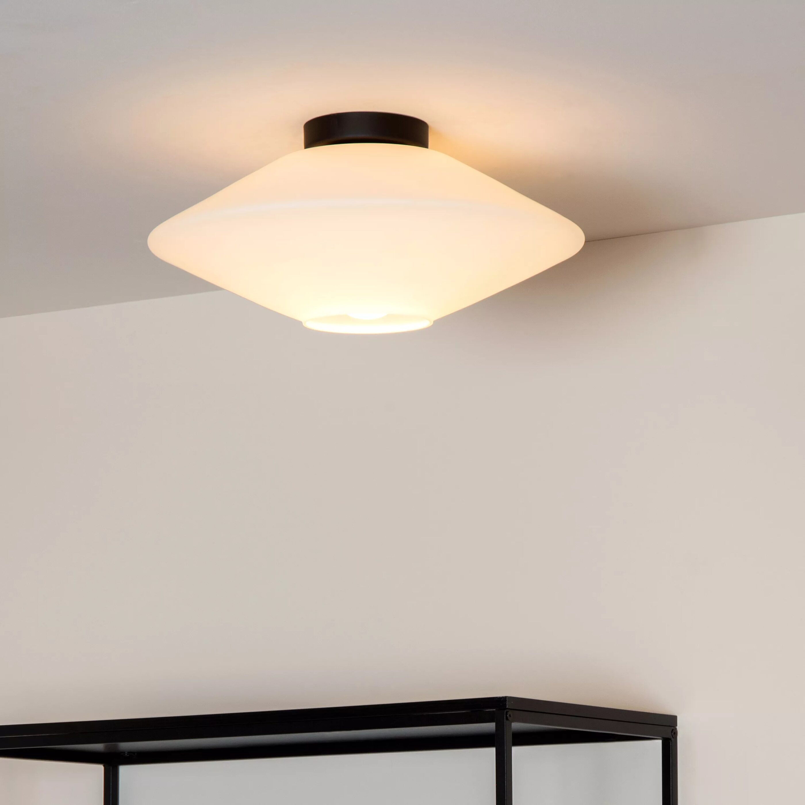 Trevor Plafonnière Ø42 cm - Opaal Lucide Plafondlamp 25114/42/61