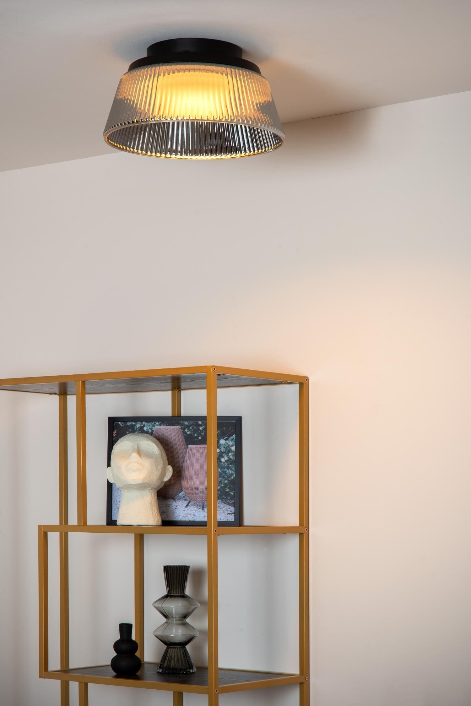 Vixi Plafonnière Ø35 cm Led Dimb. - Fumé Lucide Plafondlamp 25115/35/65