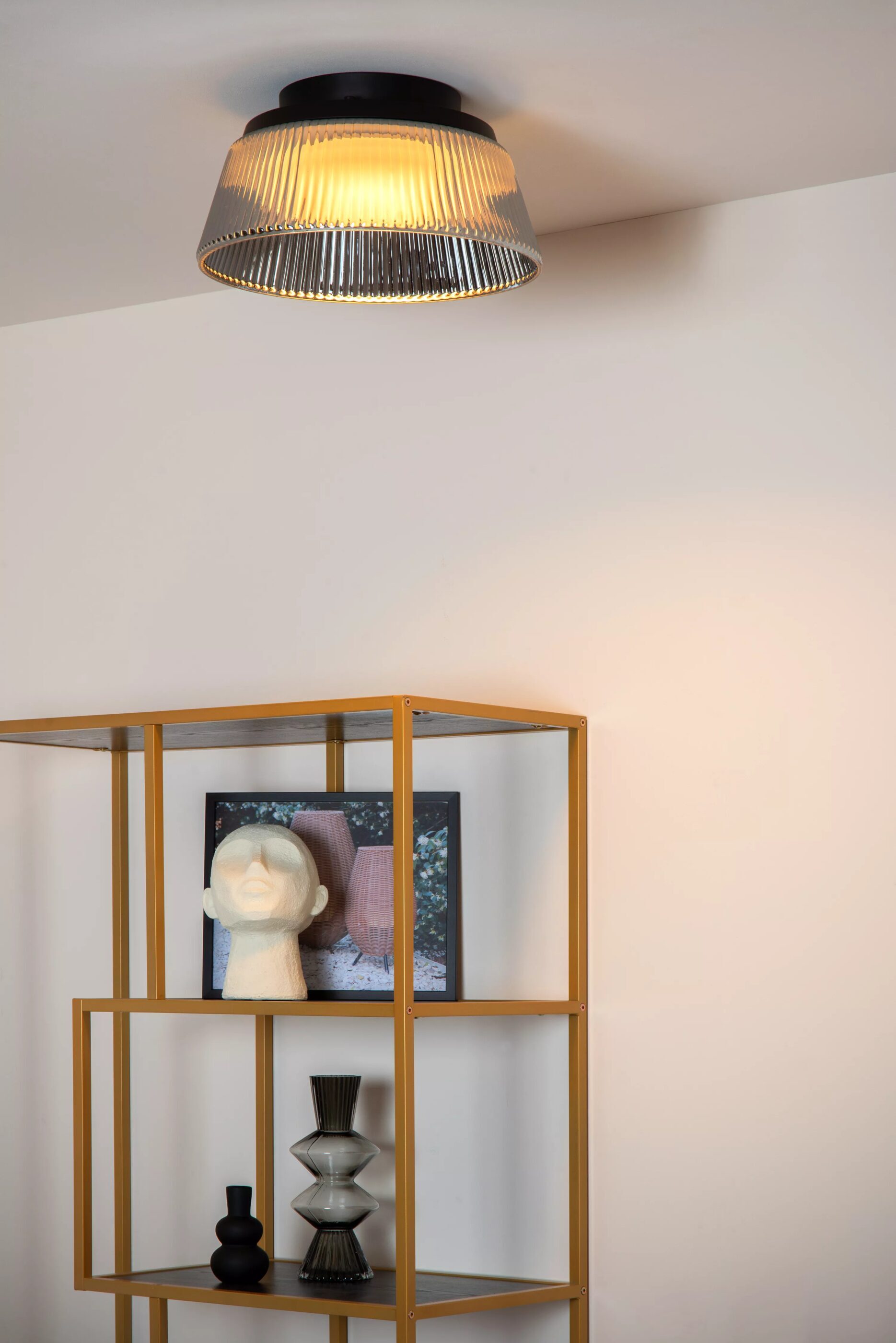 Vixi Plafonnière Ø35 cm Led Dimb. - Fumé Lucide Plafondlamp 25115/35/65