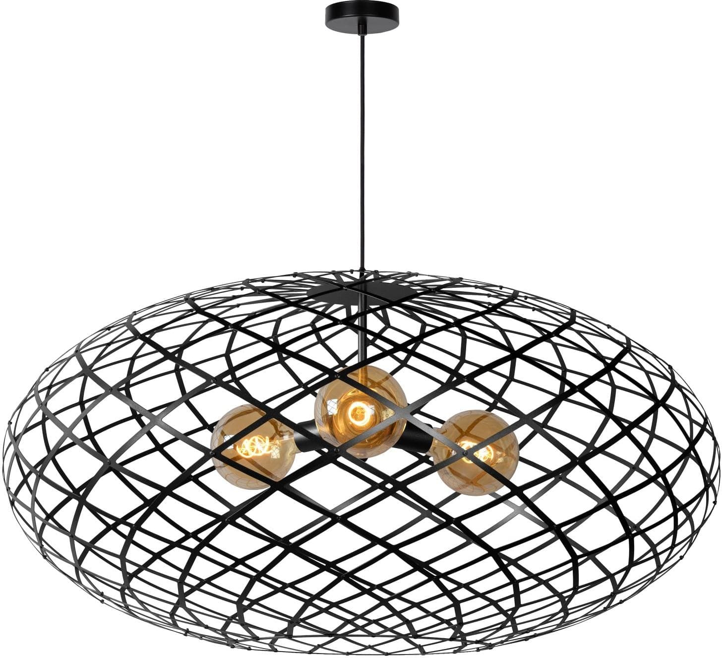 Wolfram Hanglamp Ø100 cm - Zwart Lucide Hanglamp 21417/99/30