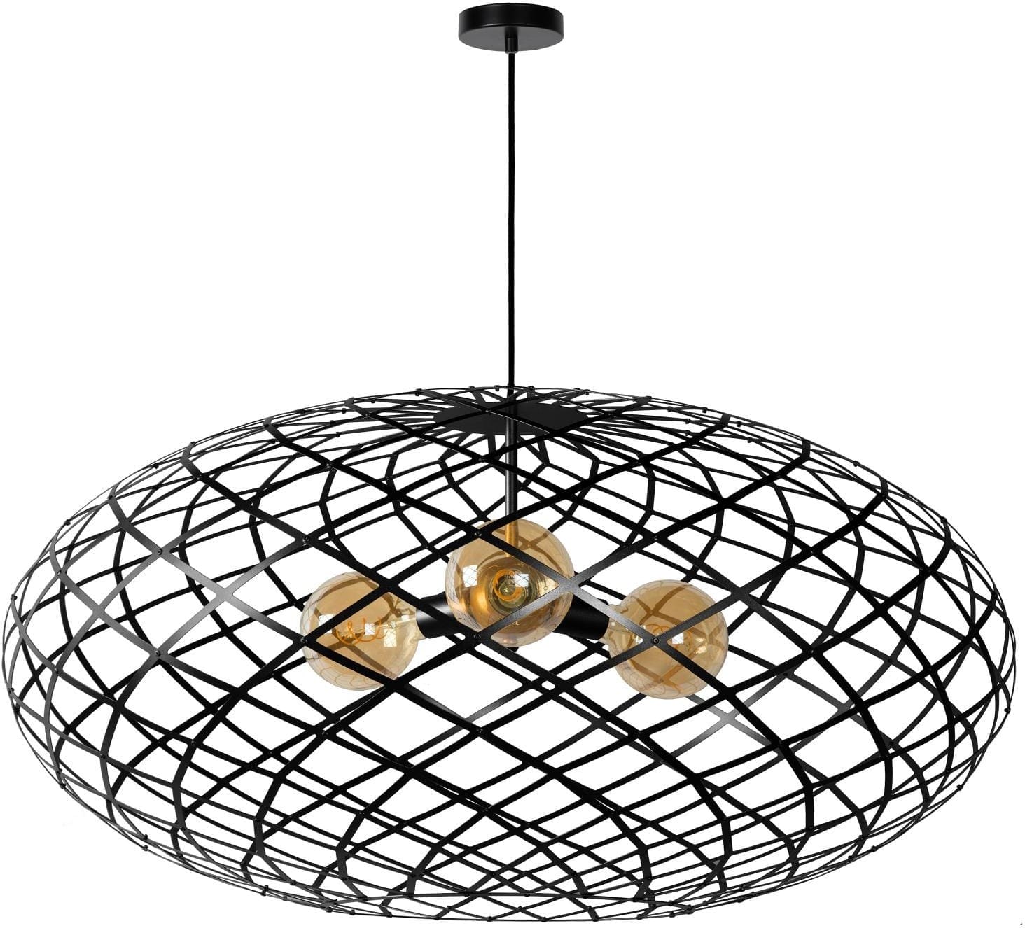 Wolfram Hanglamp Ø100 cm - Zwart Lucide Hanglamp 21417/99/30