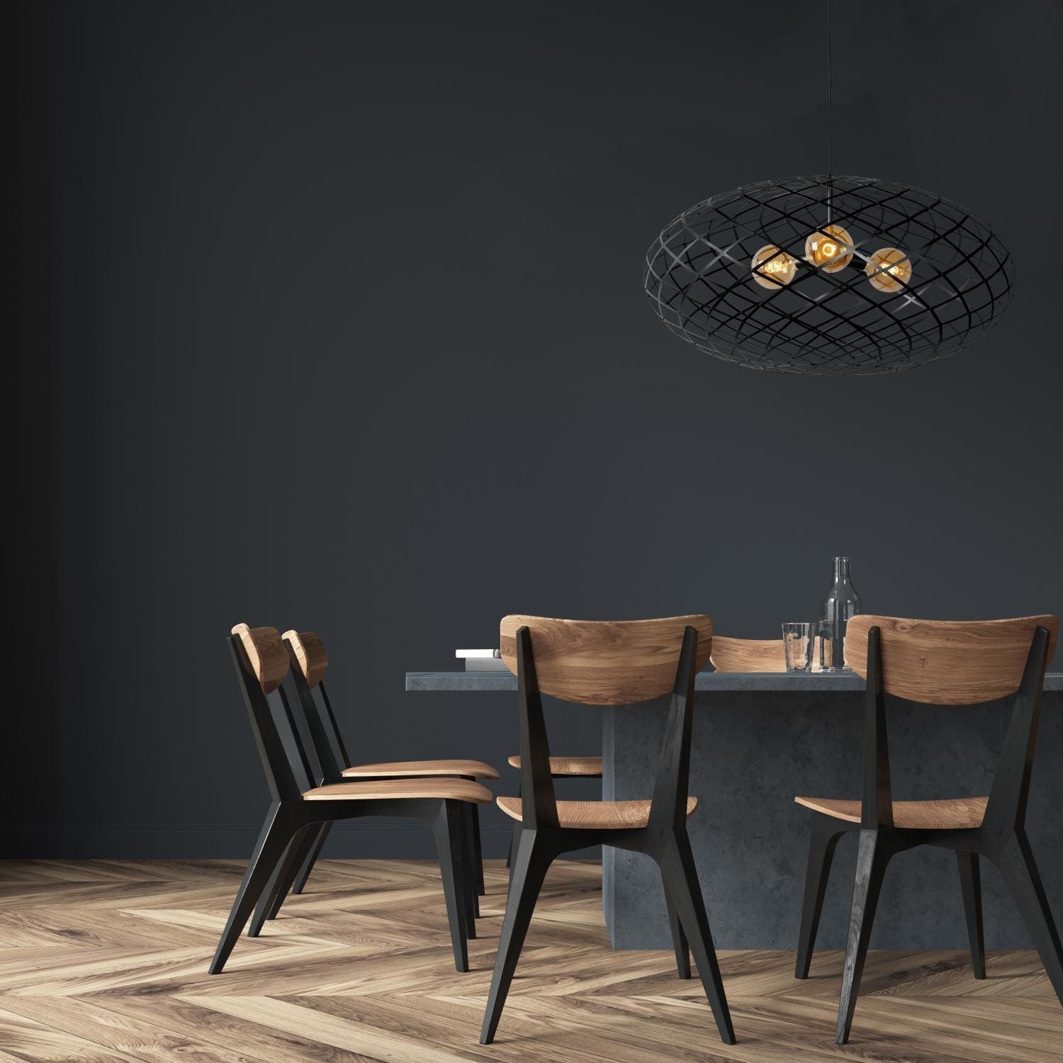 Wolfram Hanglamp Ø100 cm - Zwart Lucide Hanglamp 21417/99/30