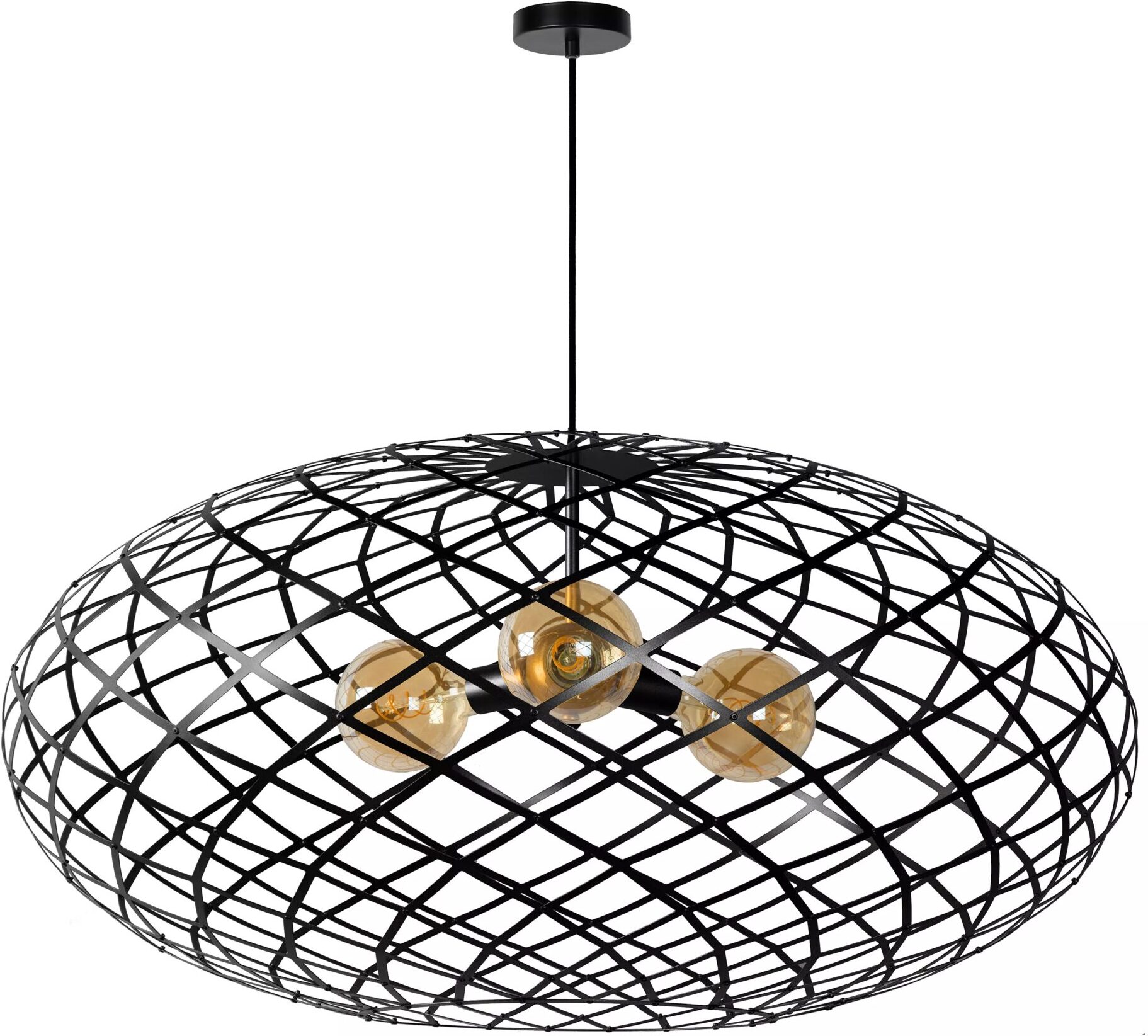 Wolfram Hanglamp Ø100 cm - Zwart Lucide Hanglamp 21417/99/30