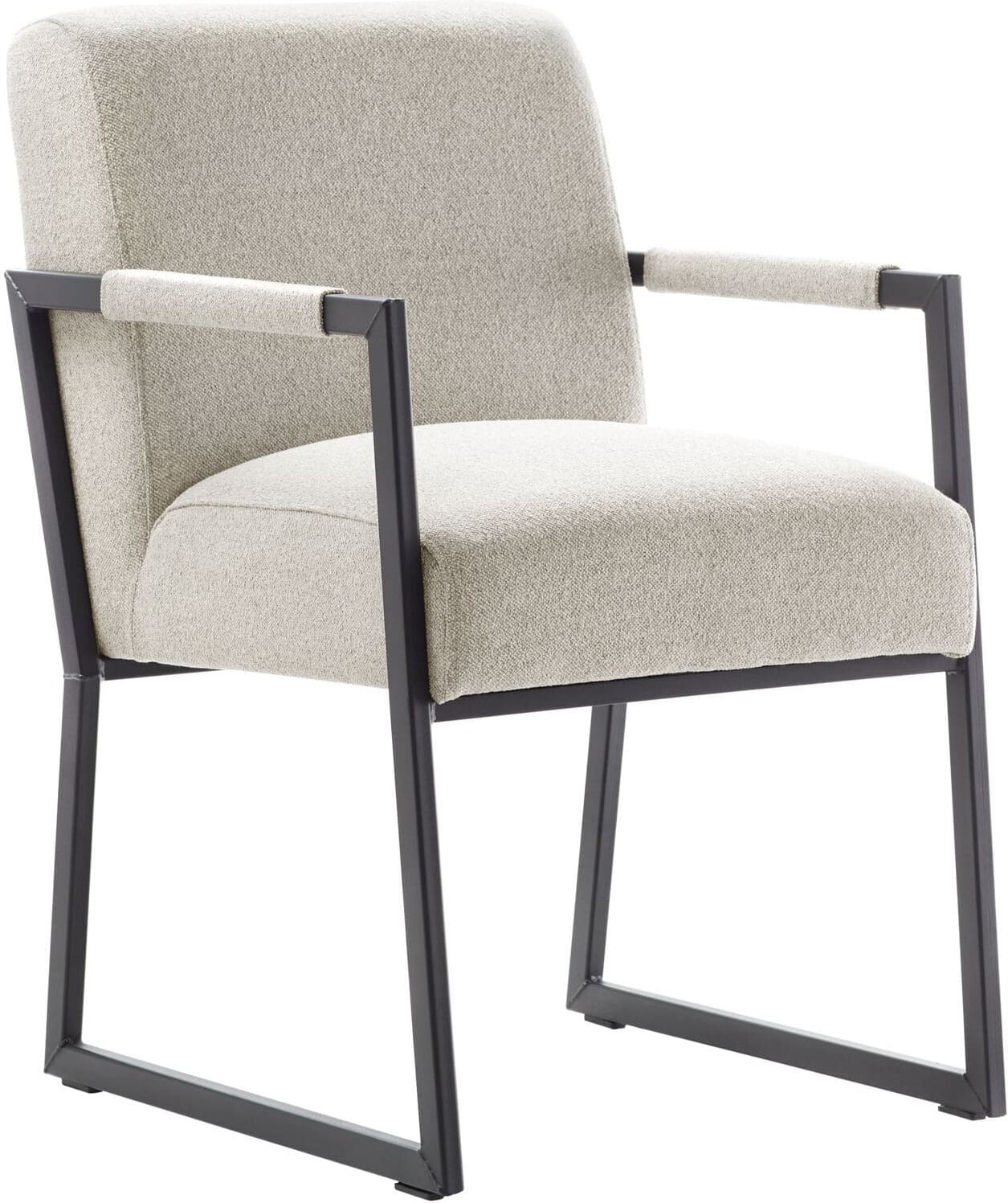 Profijt Meubel Eetkamerstoel met armleuning Thurso beige Beige|Wit Eetkamerstoel