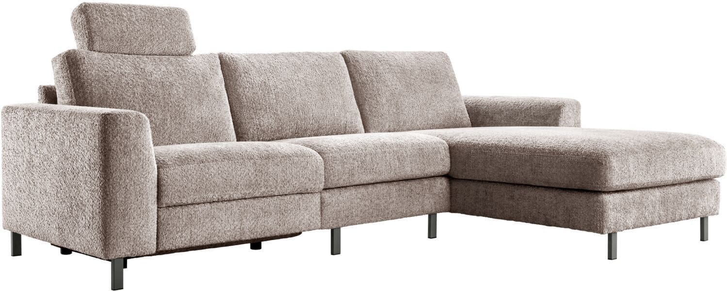 Profijt Meubel Hoekbank rechts Totham bruin relaxfunctie basic comfort Bruin Hoekbank