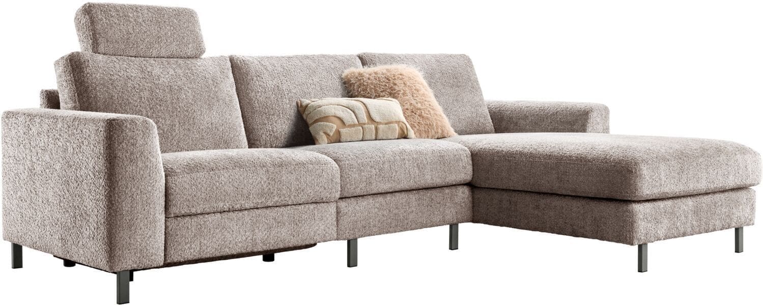 Profijt Meubel Hoekbank rechts Totham bruin relaxfunctie basic comfort Bruin Hoekbank