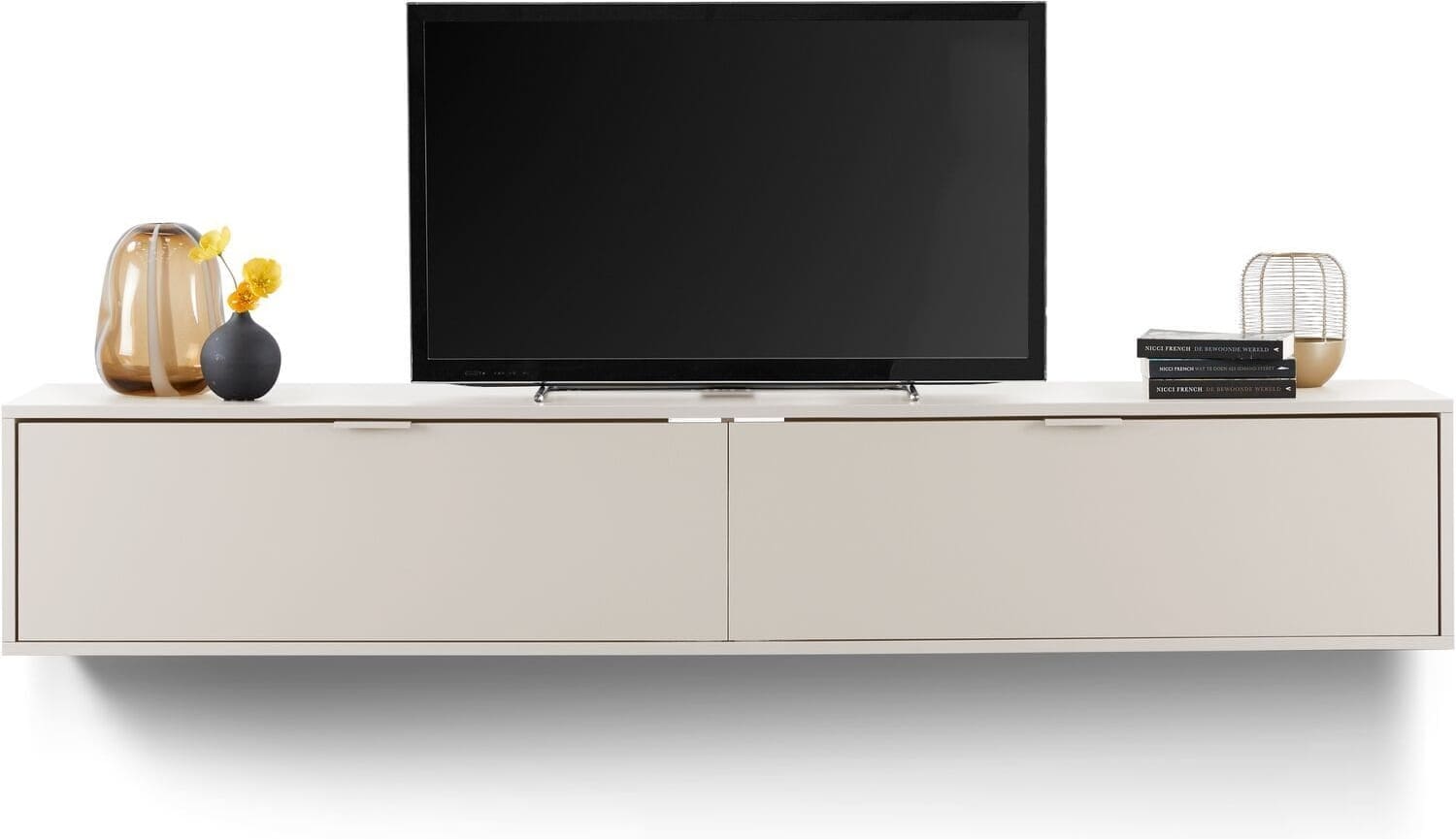 Profijt Meubel Tv-meubel Betera zwevend 210 cm beige Beige|Wit Tv-meubel|Tv-dressoir