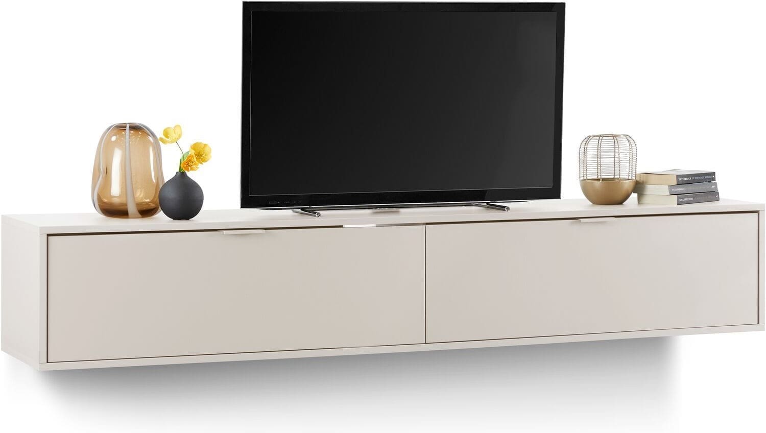 Profijt Meubel Tv-meubel Betera zwevend 210 cm beige Beige|Wit Tv-meubel|Tv-dressoir