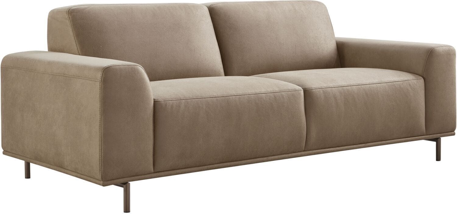 Pronto Wonen 2,5 zitsbank Pantini microleder bruin premium comfort Bruin Bank