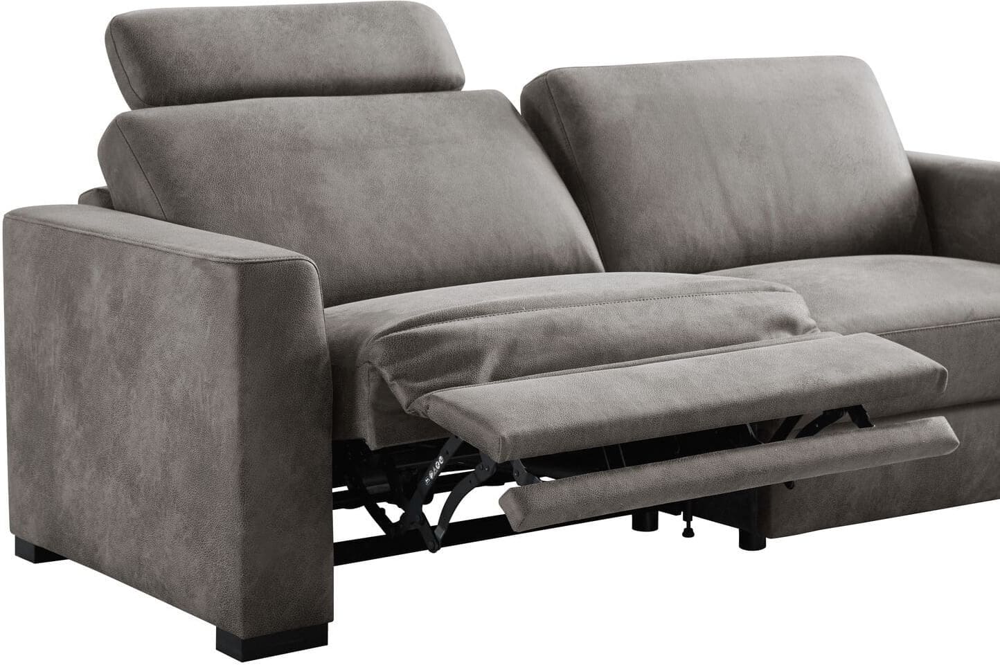 Pronto Wonen 3 zitsbank Muscolo donkergrijs relaxfunctie supreme comfort Grijs|Antraciet 3 zitsbank