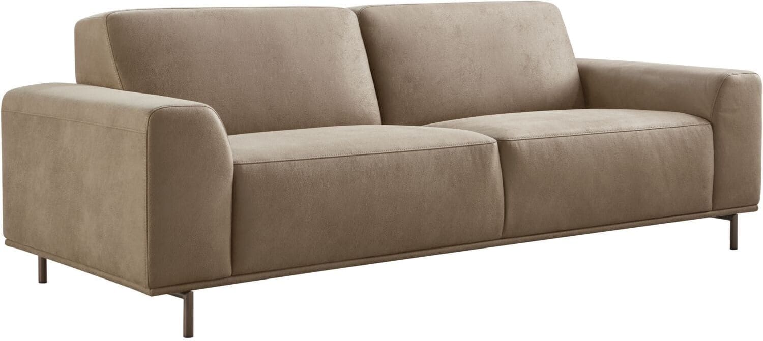 Pronto Wonen 3 zitsbank Pantini microleder bruin excellent comfort Bruin 3 zitsbank