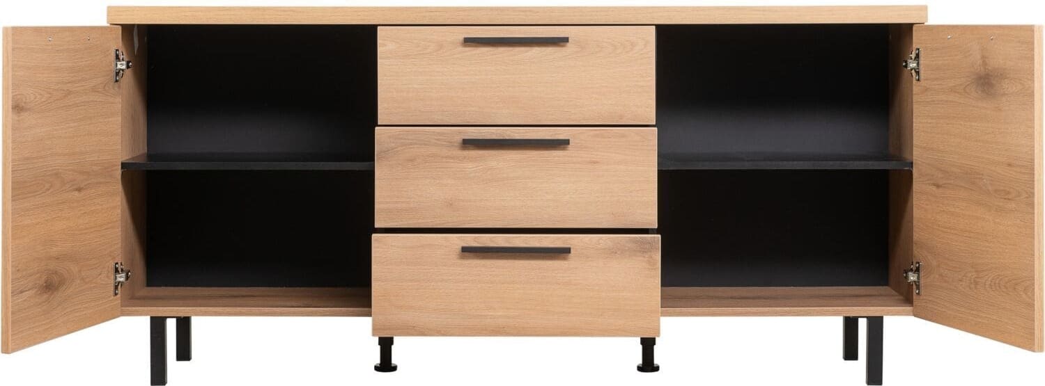 Pronto Wonen Dressoir Paranno 77x165x42 cm bruin Bruin Dressoir