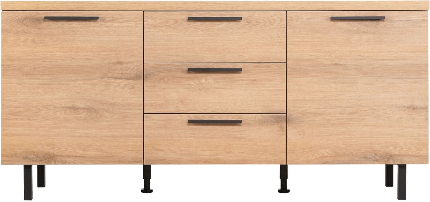 Pronto Wonen Dressoir Paranno 77x165x42 cm bruin Bruin Dressoir