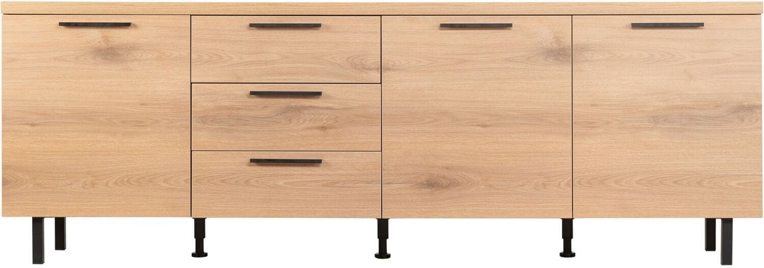 Pronto Wonen Dressoir Paranno 77x220x42 cm bruin Bruin Dressoir