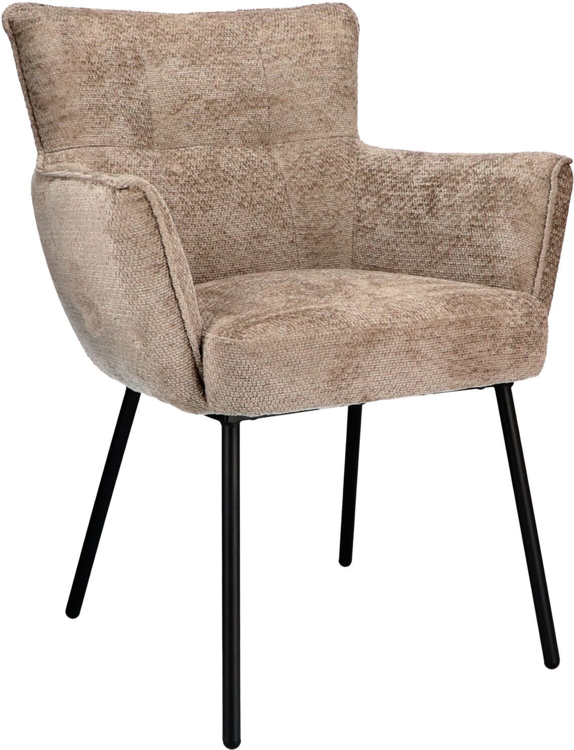 Pronto Wonen Eetkamerstoel Novile beige Beige|Wit Eetkamerstoel