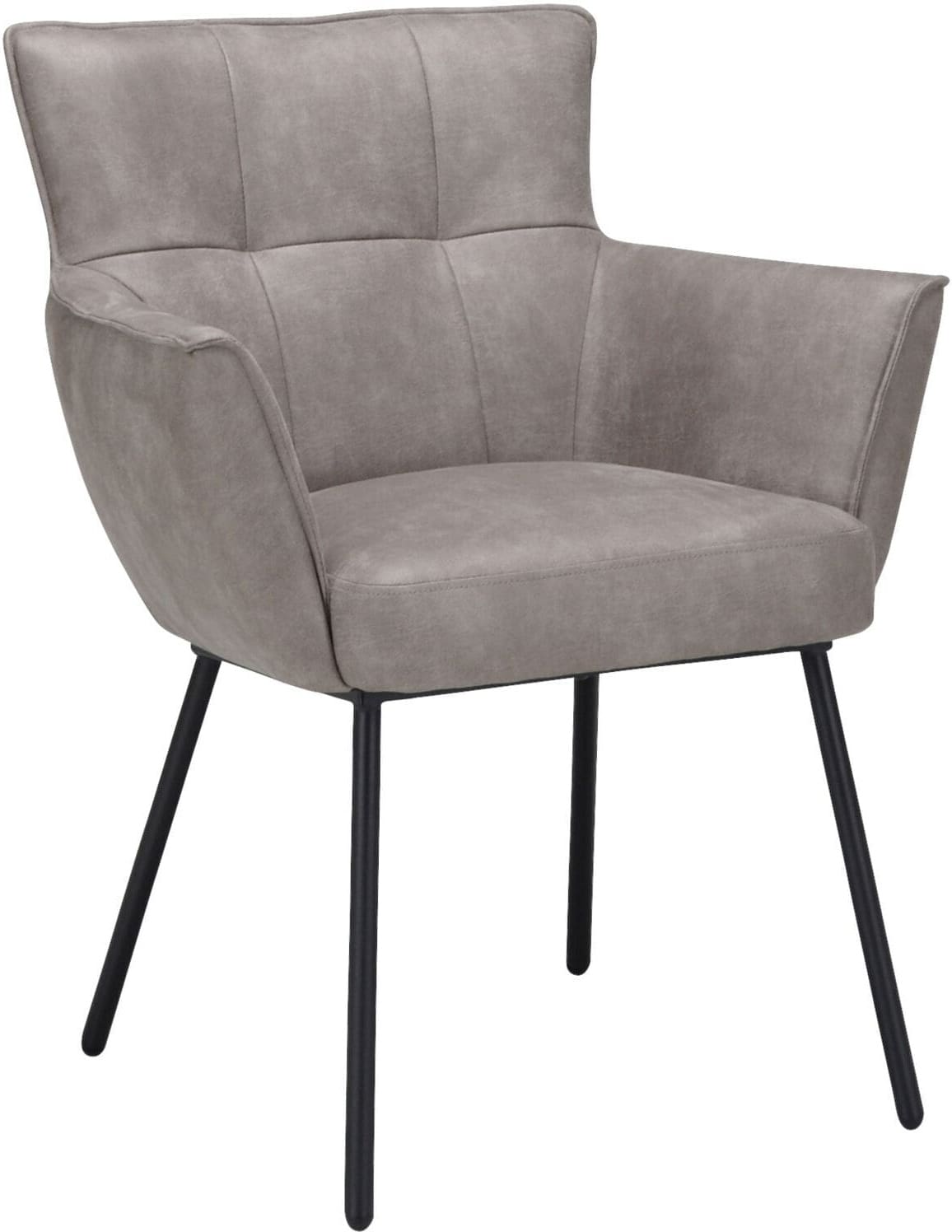 Pronto Wonen Eetkamerstoel Novile microleder beige Beige|Wit Eetkamerstoel