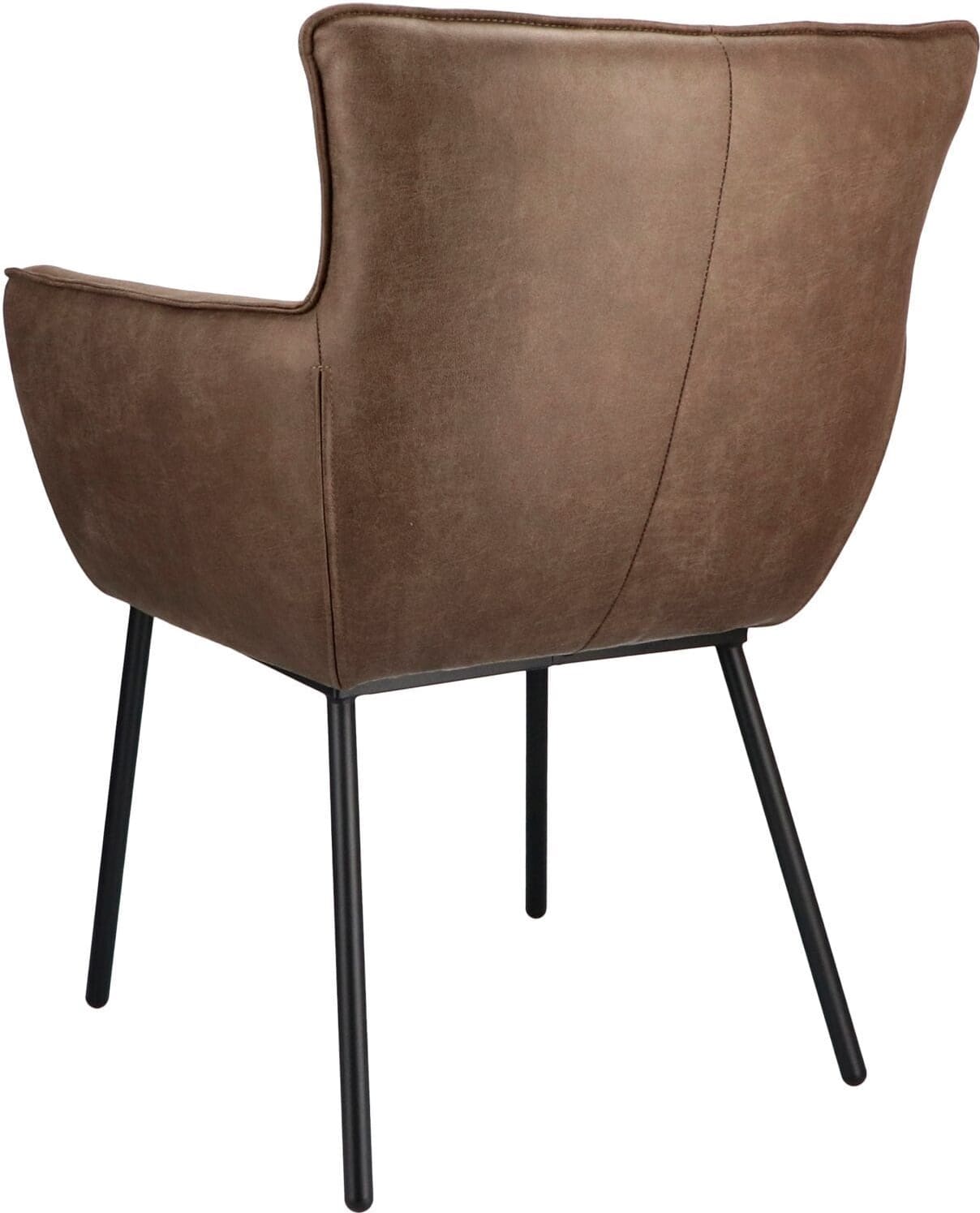 Pronto Wonen Eetkamerstoel Novile microleder bruin Bruin Eetkamerstoel