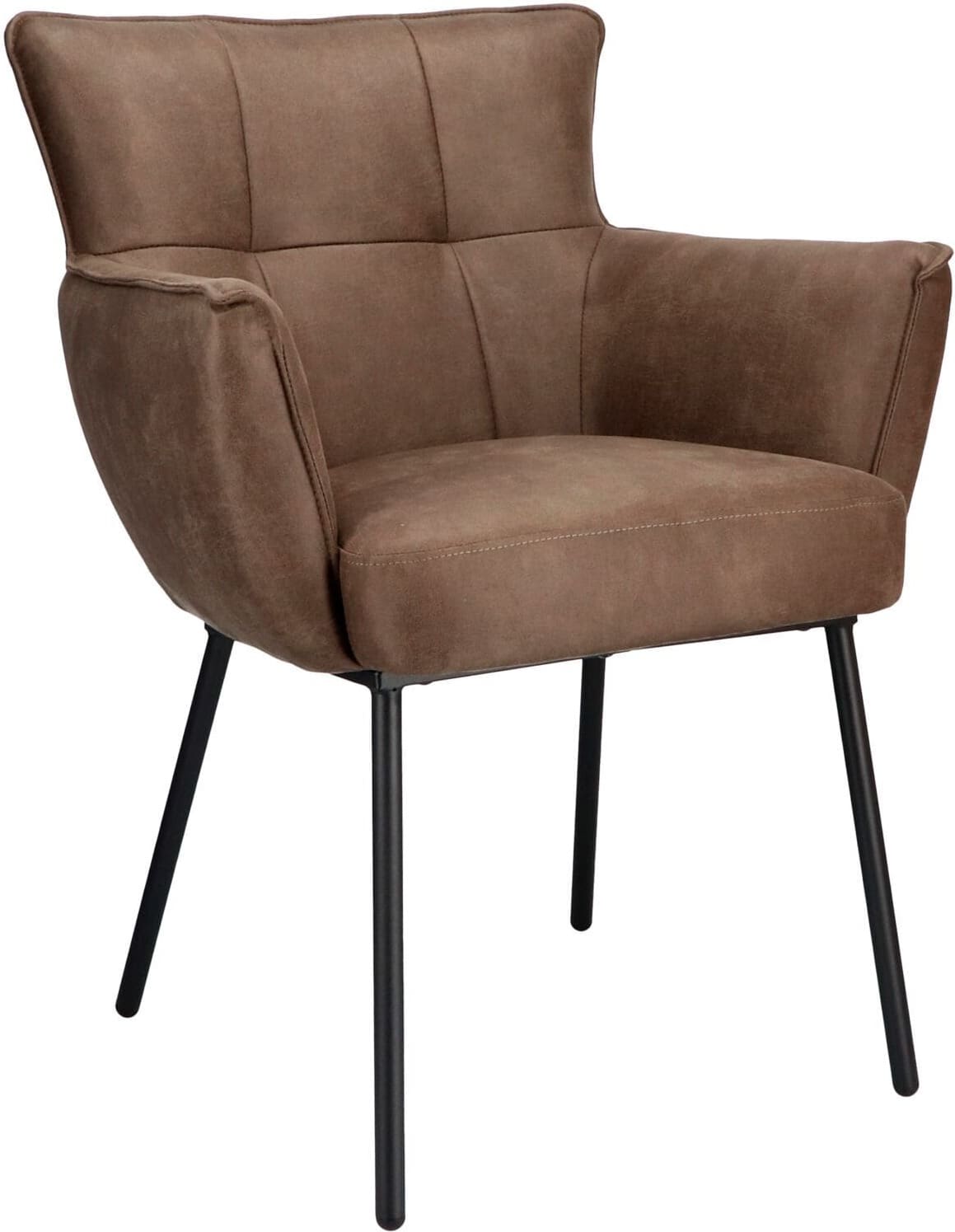 Pronto Wonen Eetkamerstoel Novile microleder bruin Bruin Eetkamerstoel