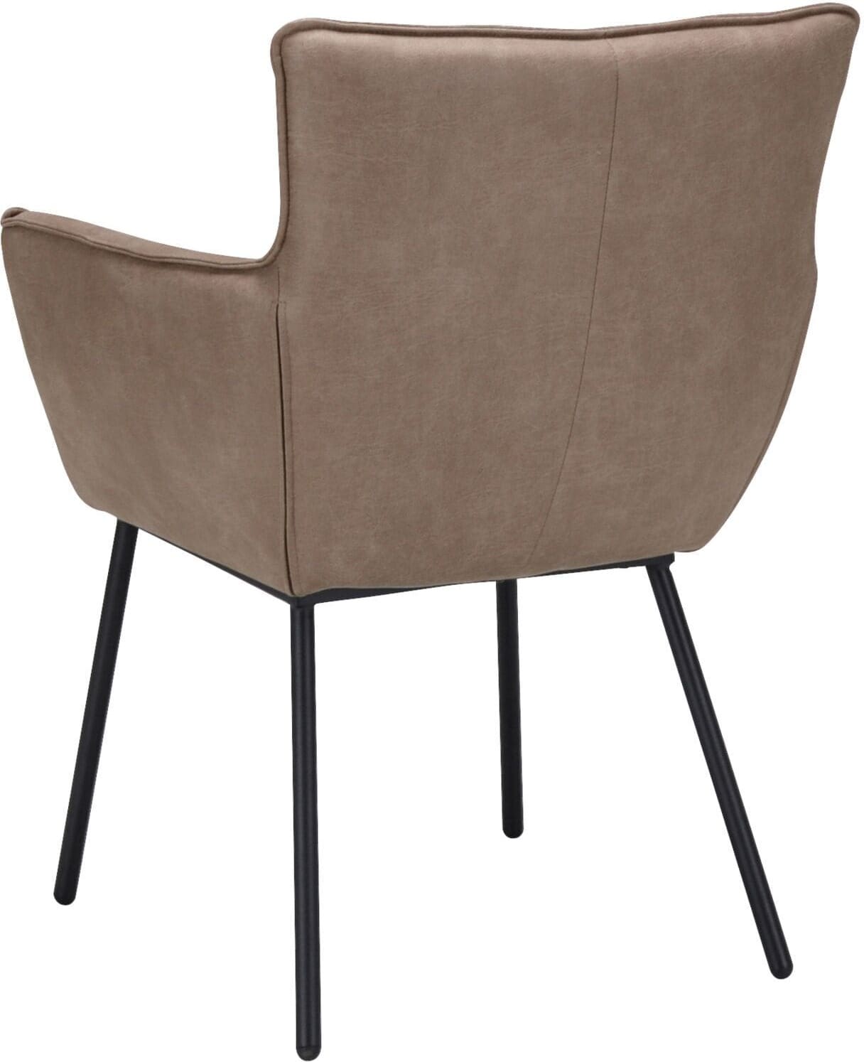 Pronto Wonen Eetkamerstoel Novile microleder taupe Taupe Eetkamerstoel