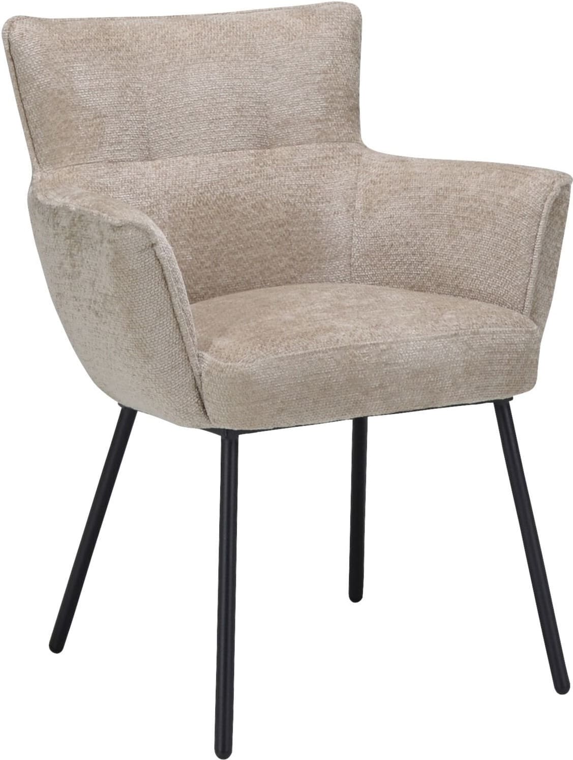 Pronto Wonen Eetkamerstoel Novile zandbeige Bruin Eetkamerstoel