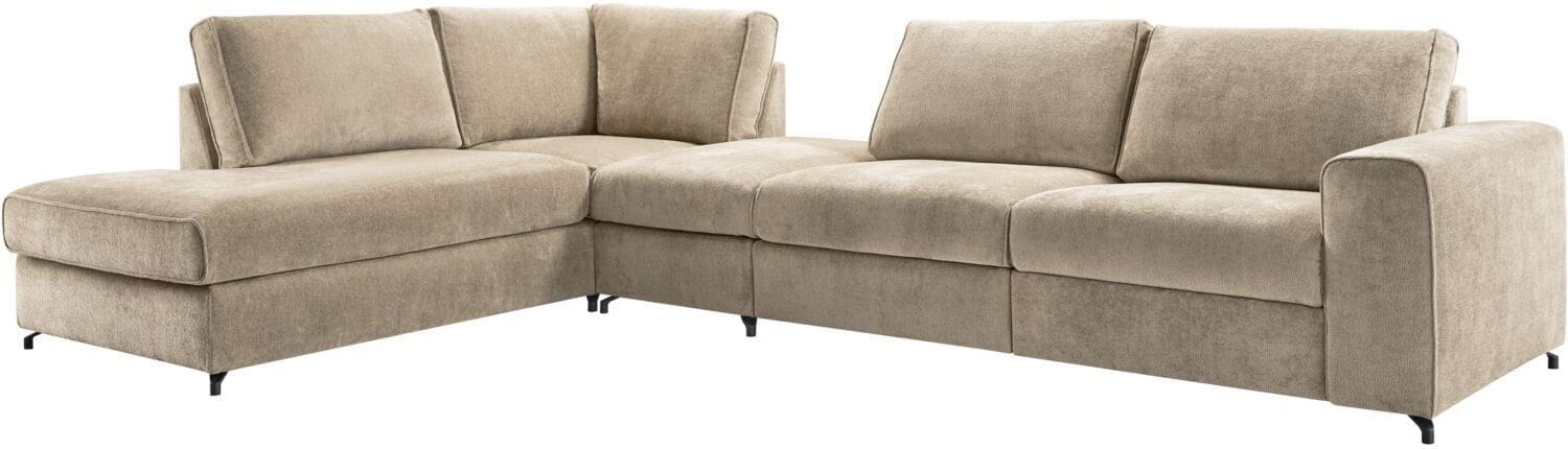 Pronto Wonen Hoekbank links Licato taupe relaxfunctie excellent comfort Taupe Bank
