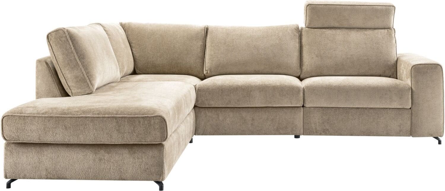 Pronto Wonen Hoekbank links Licato taupe relaxfunctie excellent comfort Taupe Bank