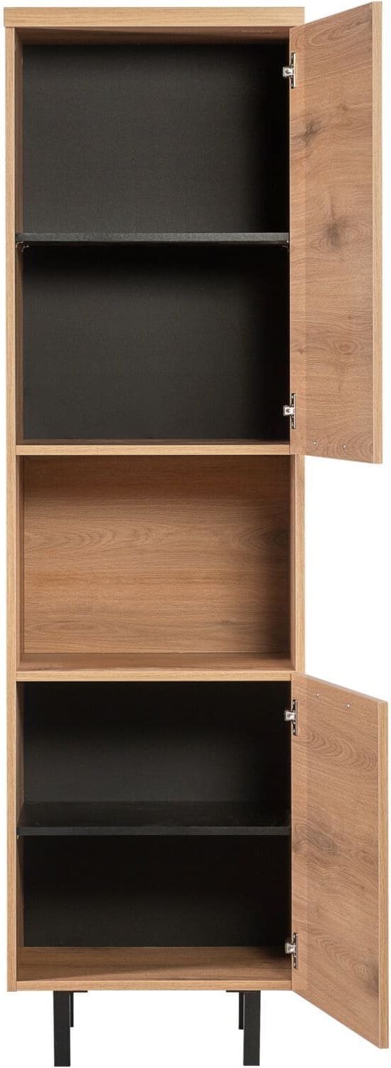 Pronto Wonen Opbergkast Paranno 197x055x42 cm bruin 2 deurs Bruin Opbergkast