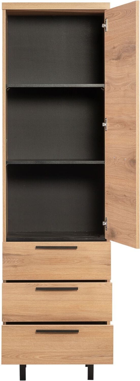 Pronto Wonen Opbergkast Paranno 197x055x42 cm bruin Bruin Opbergkast