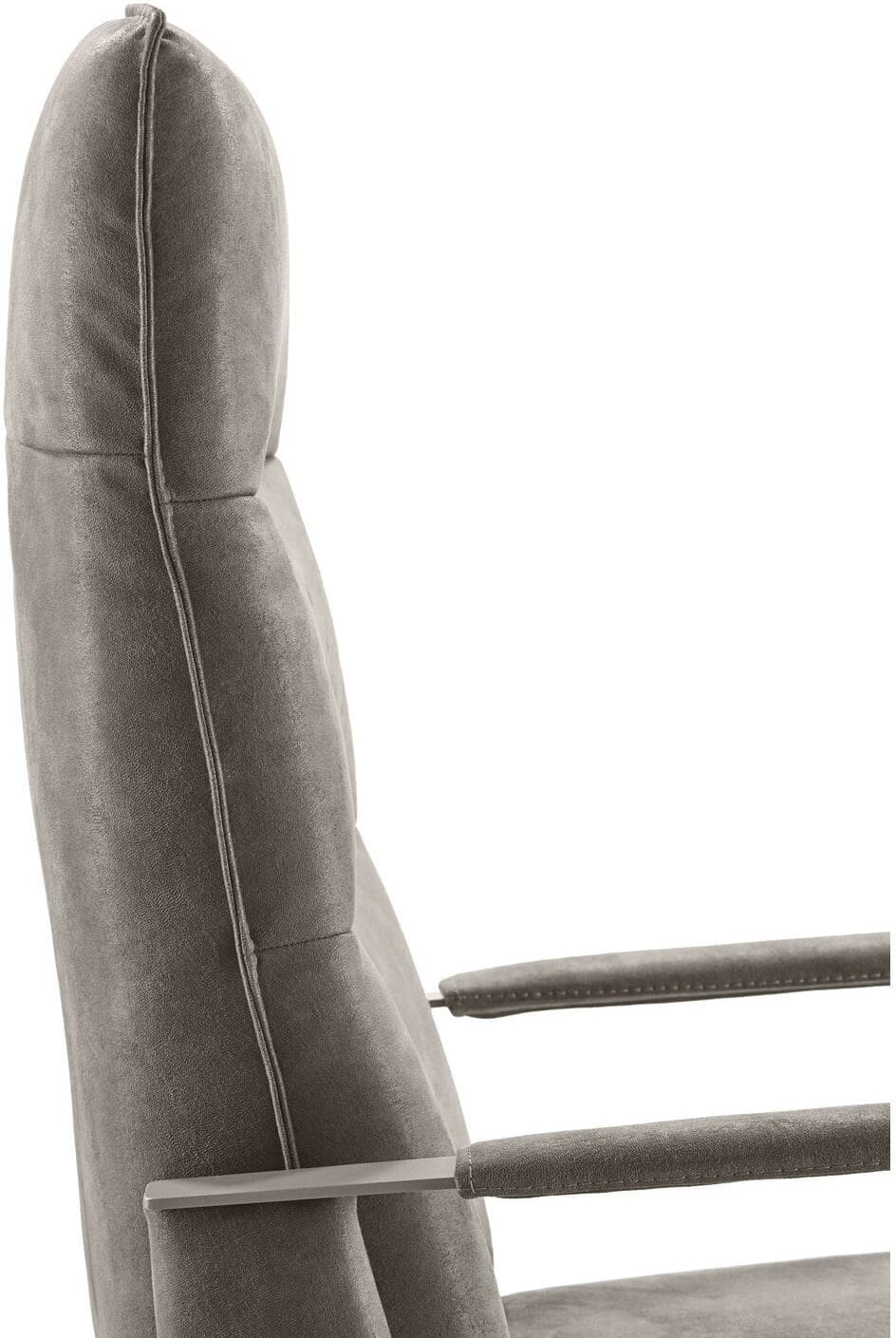 Pronto Wonen Relaxfauteuil Seduto elektrisch microleder donkergrijs Grijs|Antraciet Fauteuil