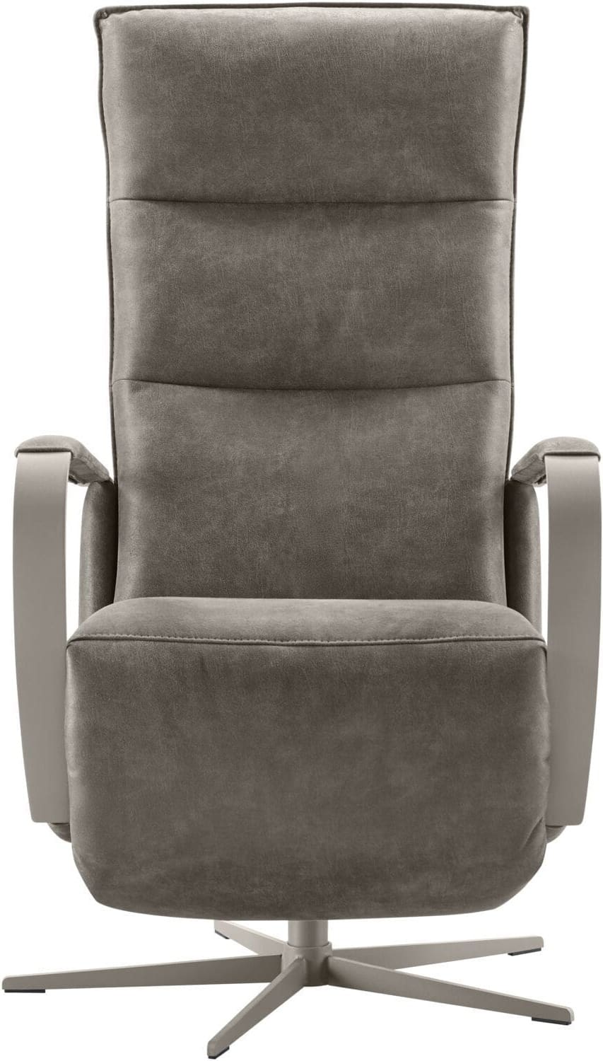 Pronto Wonen Relaxfauteuil Seduto elektrisch microleder donkergrijs Grijs|Antraciet Fauteuil