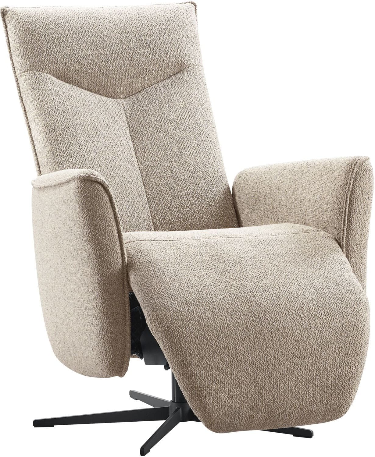 Pronto Wonen Relaxfauteuil Seduto microvezel beige Beige|Wit Fauteuil