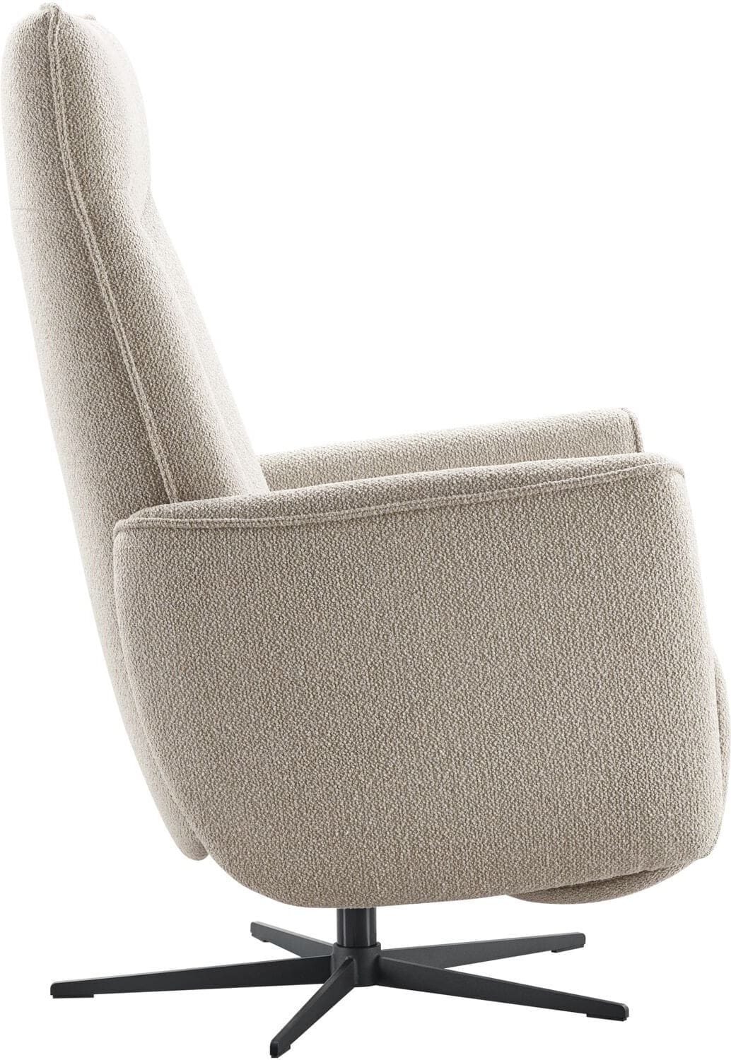 Pronto Wonen Relaxfauteuil Seduto microvezel beige Beige|Wit Fauteuil